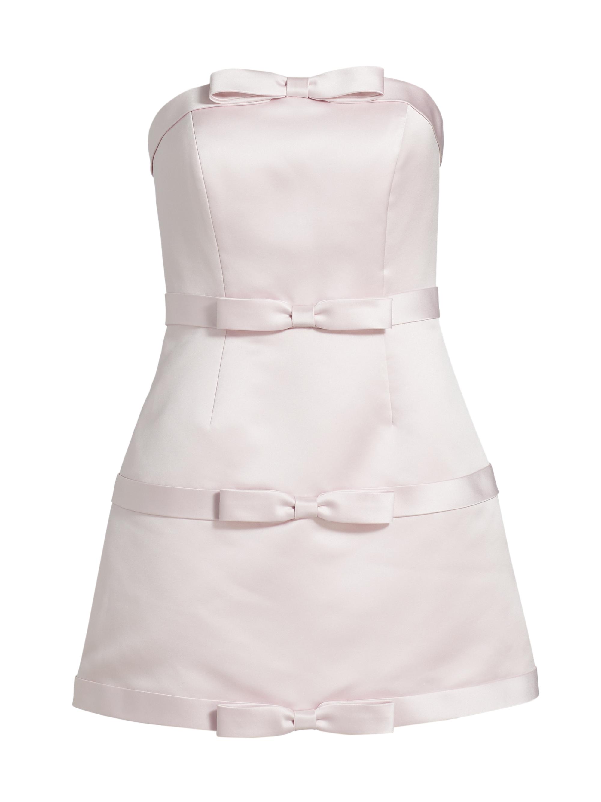 Catherine Regehr Women's Techno Satine Strapless Bowtie Minidress - Pink