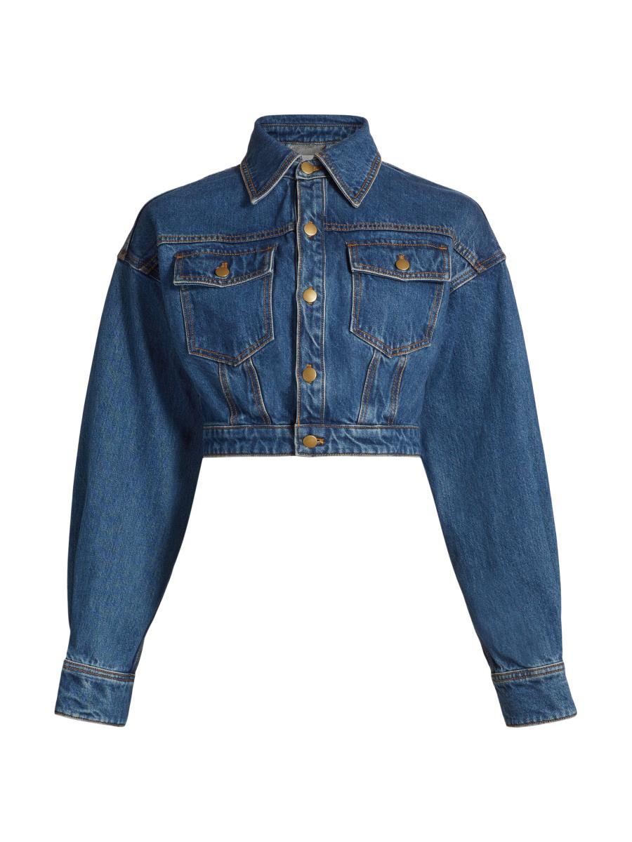 ジャケット・アウター no mass prod Cropped denim flight jacket no mass prod Cropped denim flight jacket - ジャケット・アウター