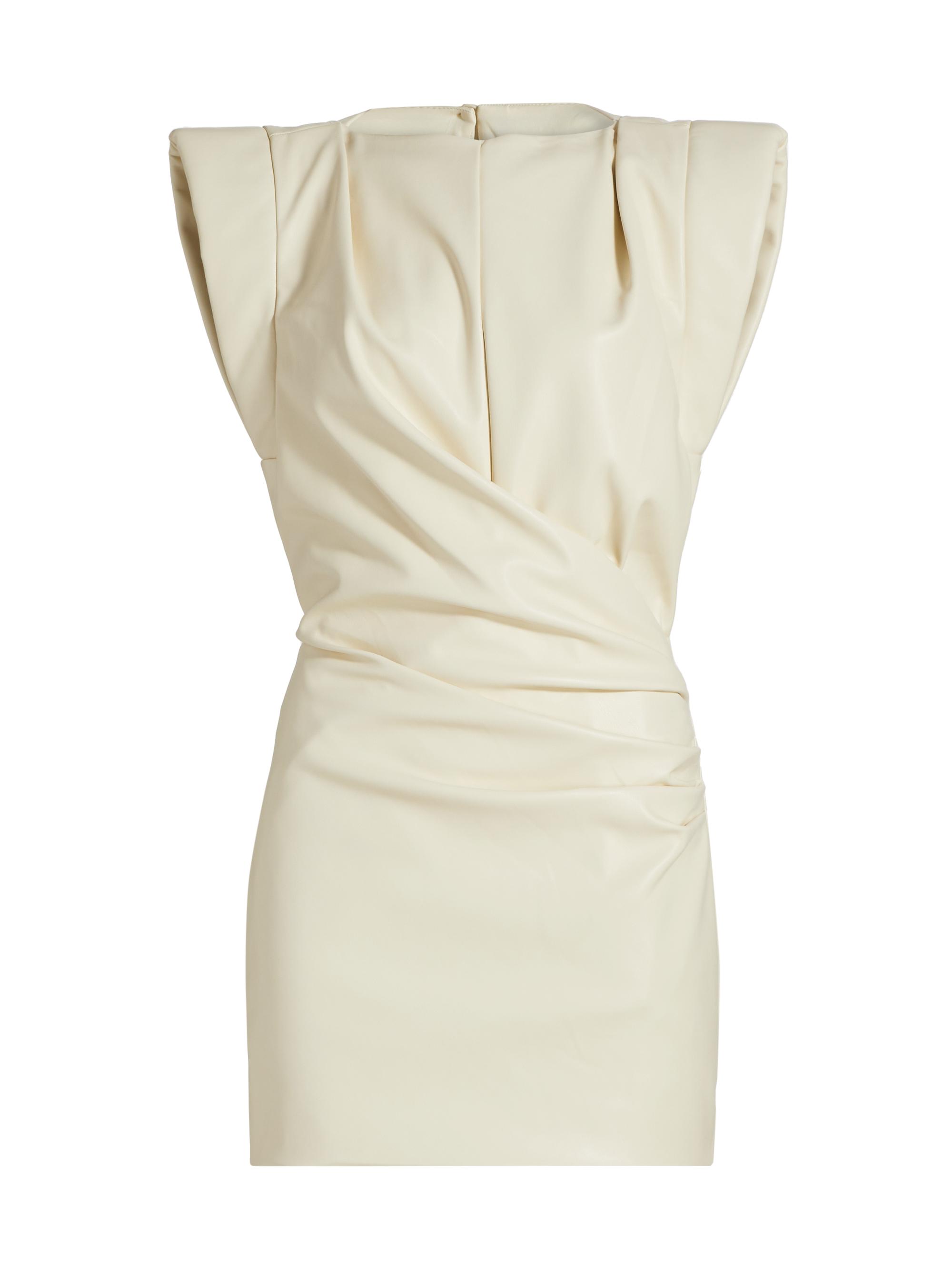 Ronny Kobo Dila Faux-Leather Cap-Sleeve Minidress | Saks Fifth Avenue