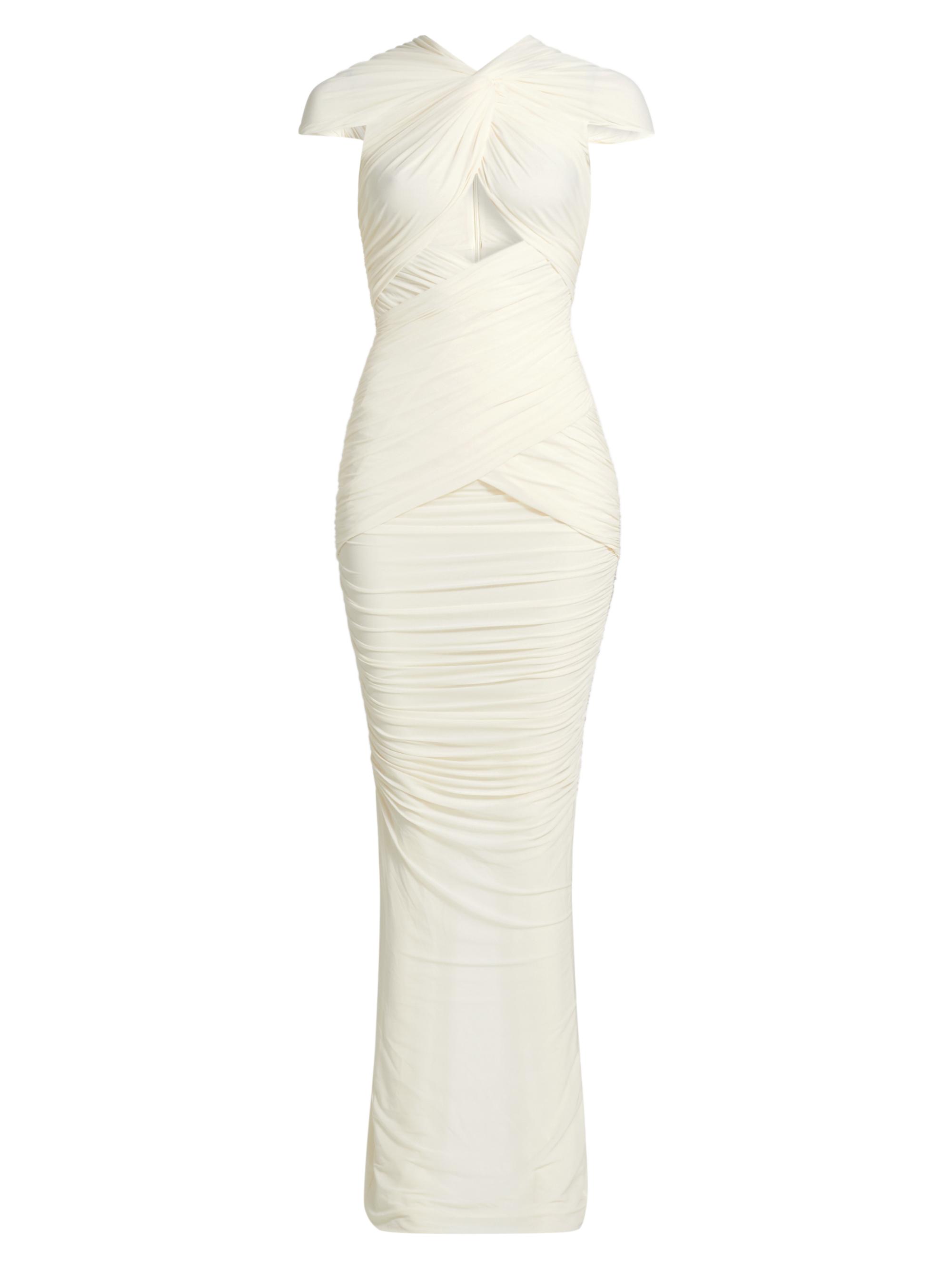 Ronny Kobo Women's Nasha Twist-Front Cut-Out Maxi Dress - Off White