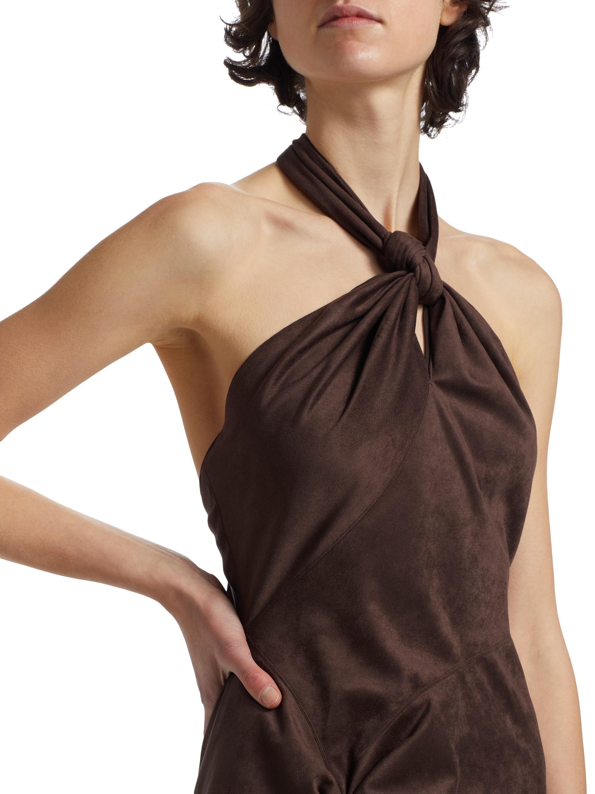 Ronny Kobo Karim Bias-Cut Halter Minidress | Saks Fifth Avenue