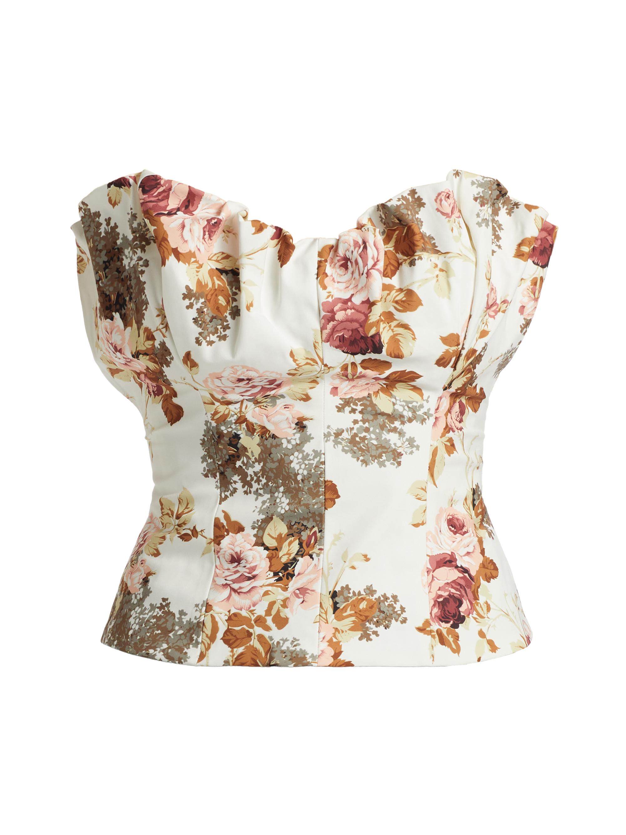 Ronny Kobo Women's Vittoria Floral Corset Top - Muted Floral