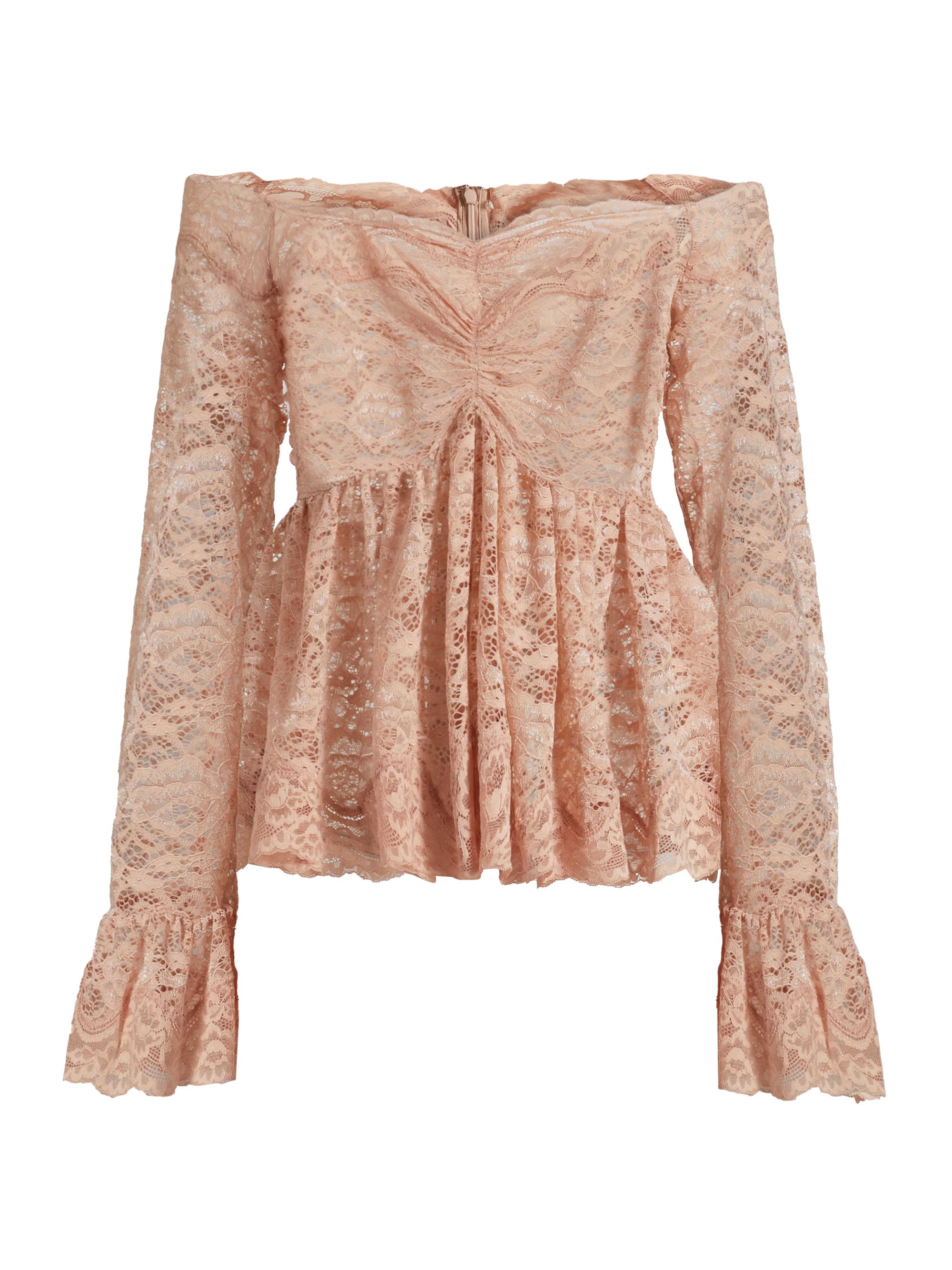 Ronny Kobo Women's Ria Lace Off-the-Shoulder Blouse - Rose