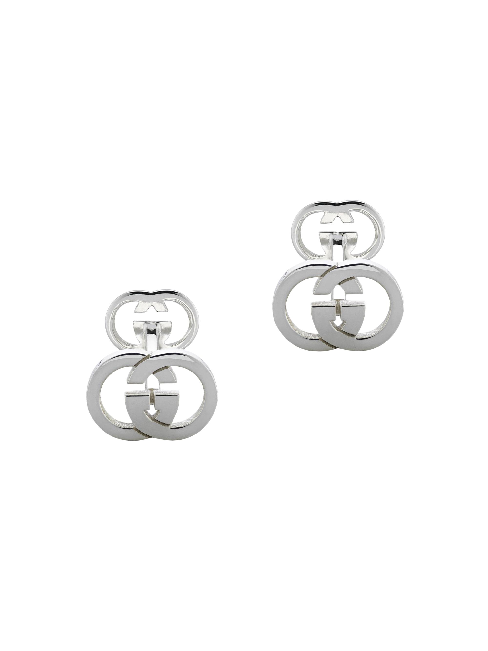 Gucci Men's Interlocking G Sterling Silver Cufflinks - Silver