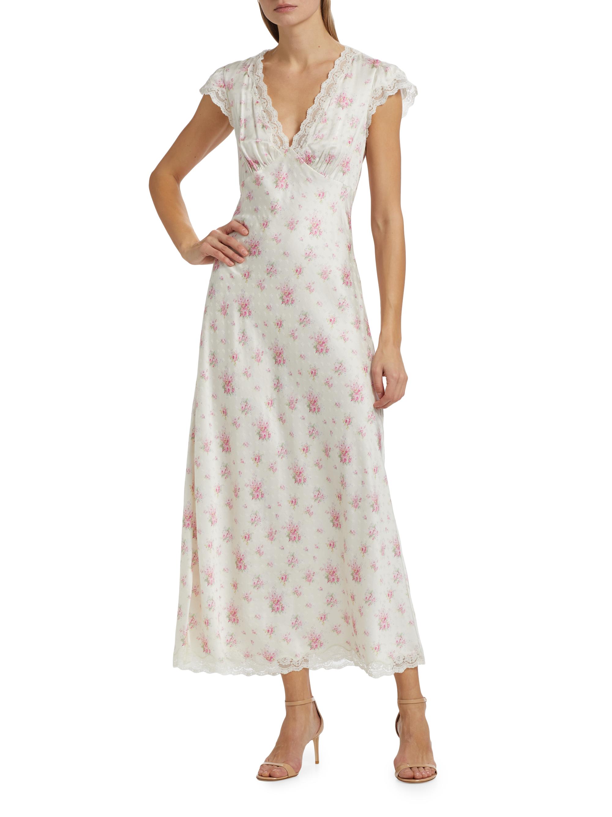 LoveShackFancy Theodore Silk-Blend Floral Jacquard Maxi Dress