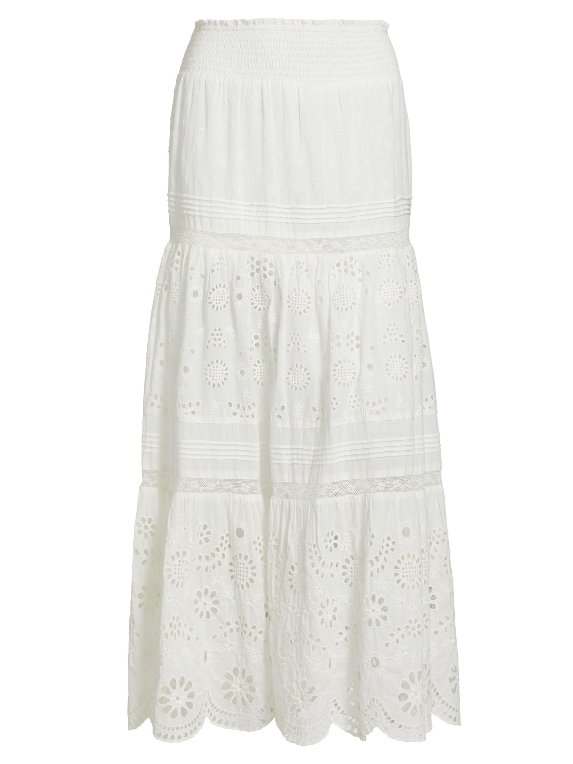 LoveShackFancy Women's Miloti Maxi Skirt - Optic White