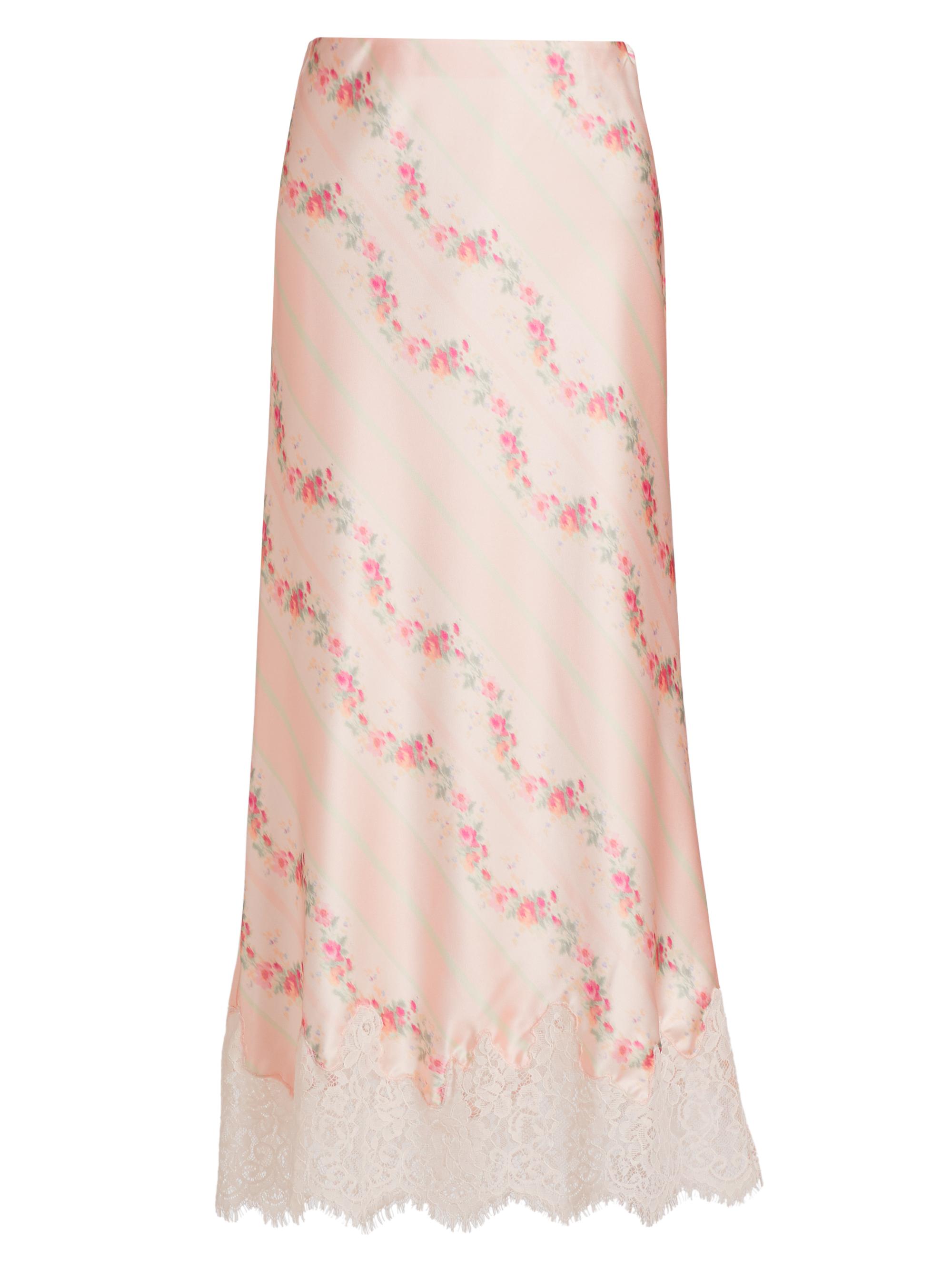 LoveShackFancy Women's Malina Slip Maxi Skirt - Apricot Medley