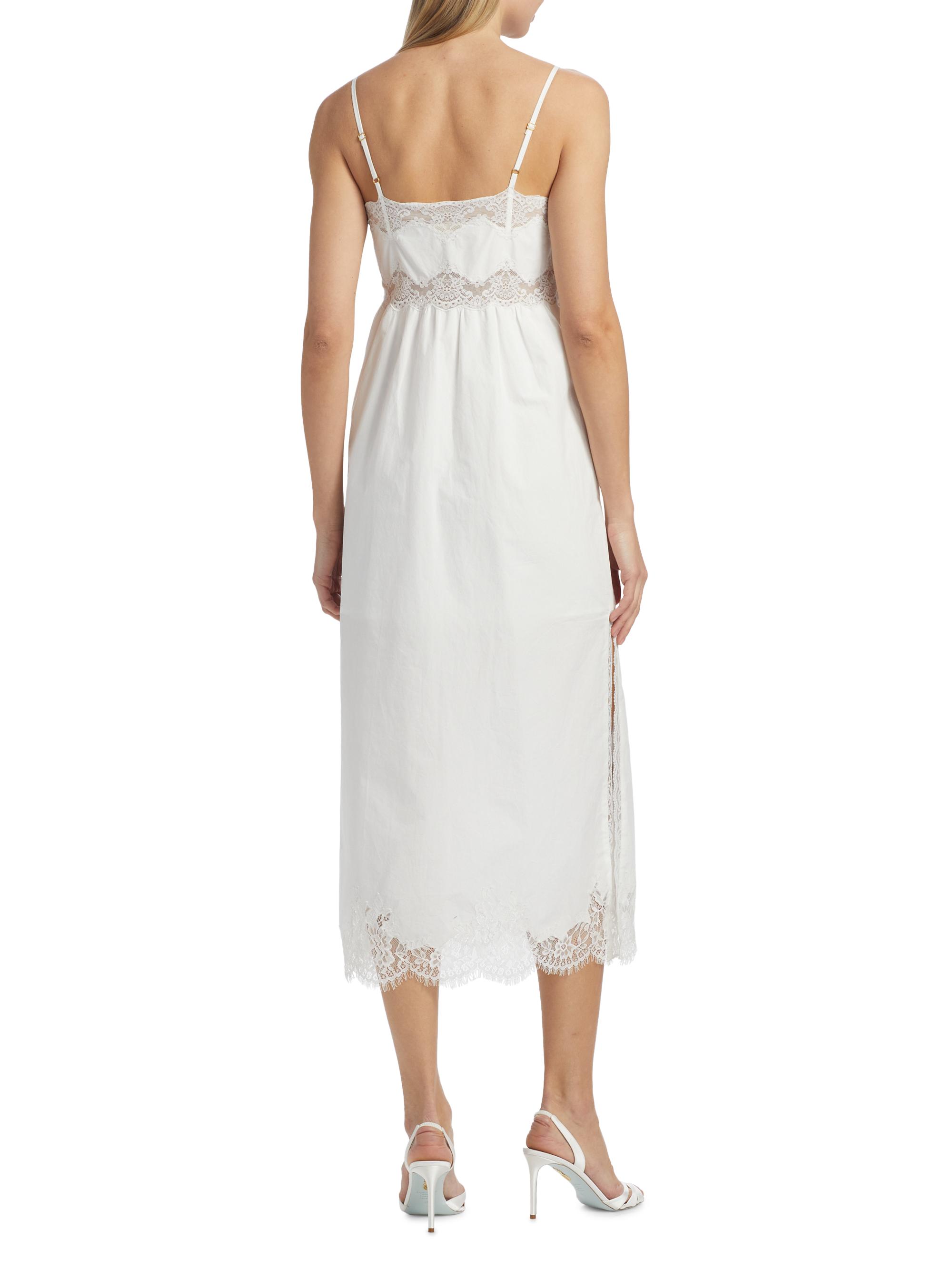 LoveShackFancy Vinca Lace-Trim Midi-Dress | Saks Fifth Avenue