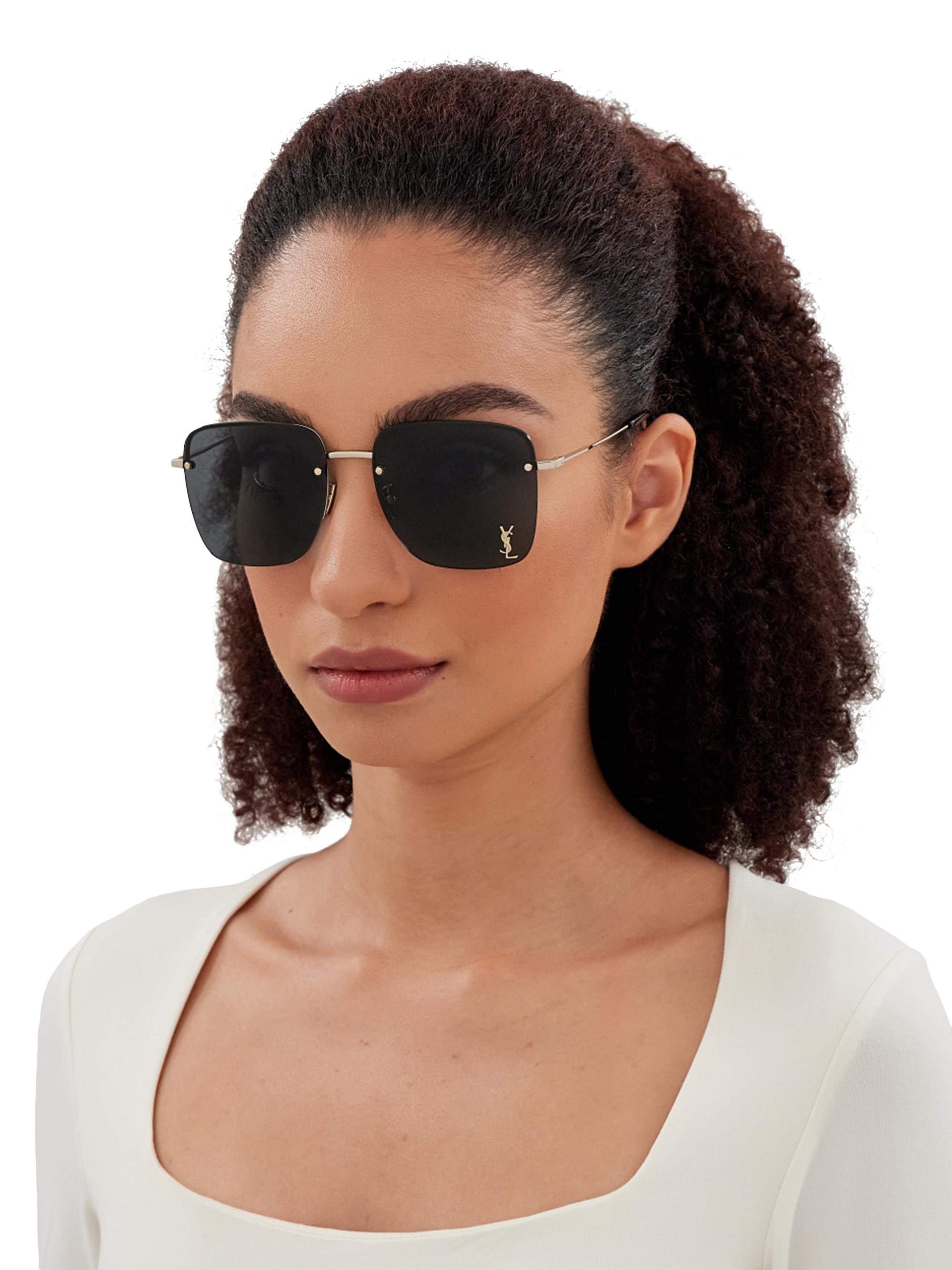 Saint Laurent Color Animation 58MM Rimless Square Sunglasses