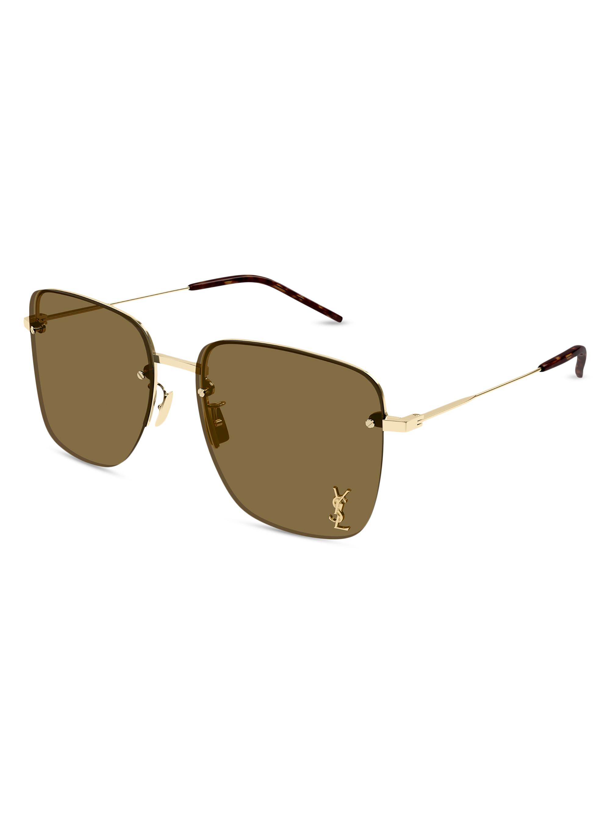 Saint Laurent Women's Color Animation 58MM Rimless Square Sunglasses - Havana Gold Havana