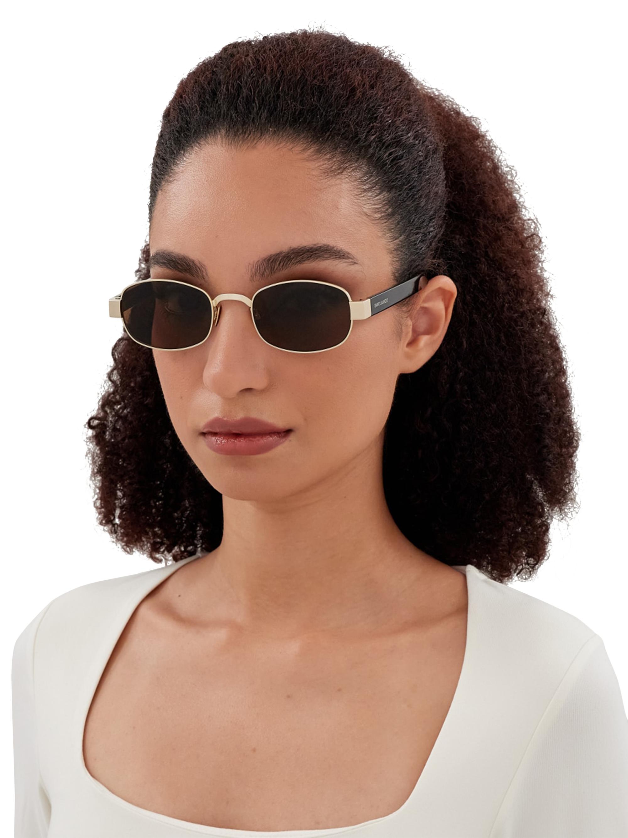 Saint Laurent Thick Fashion Combi 53MM Oval Sunglasses | Saks