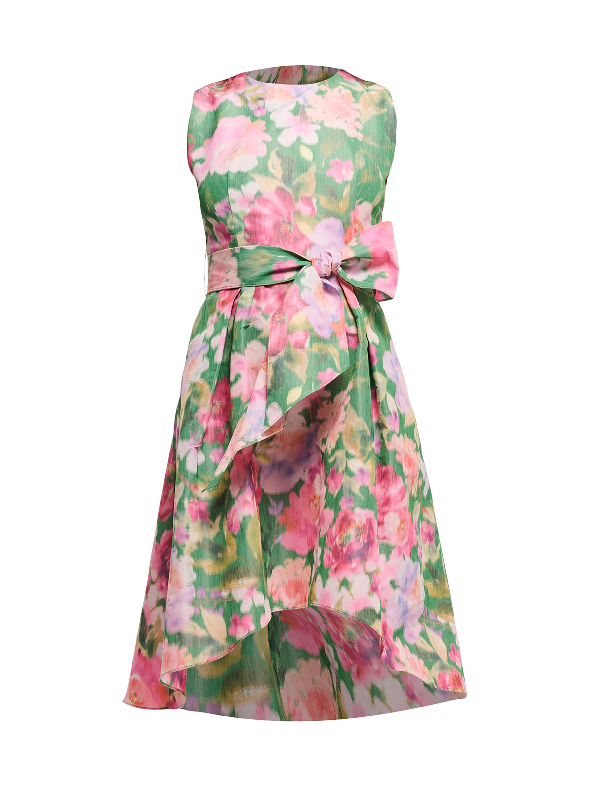 Shoshanna Women's Keegan Floral Taffeta Fit & Flare Dress - Kelley Multi