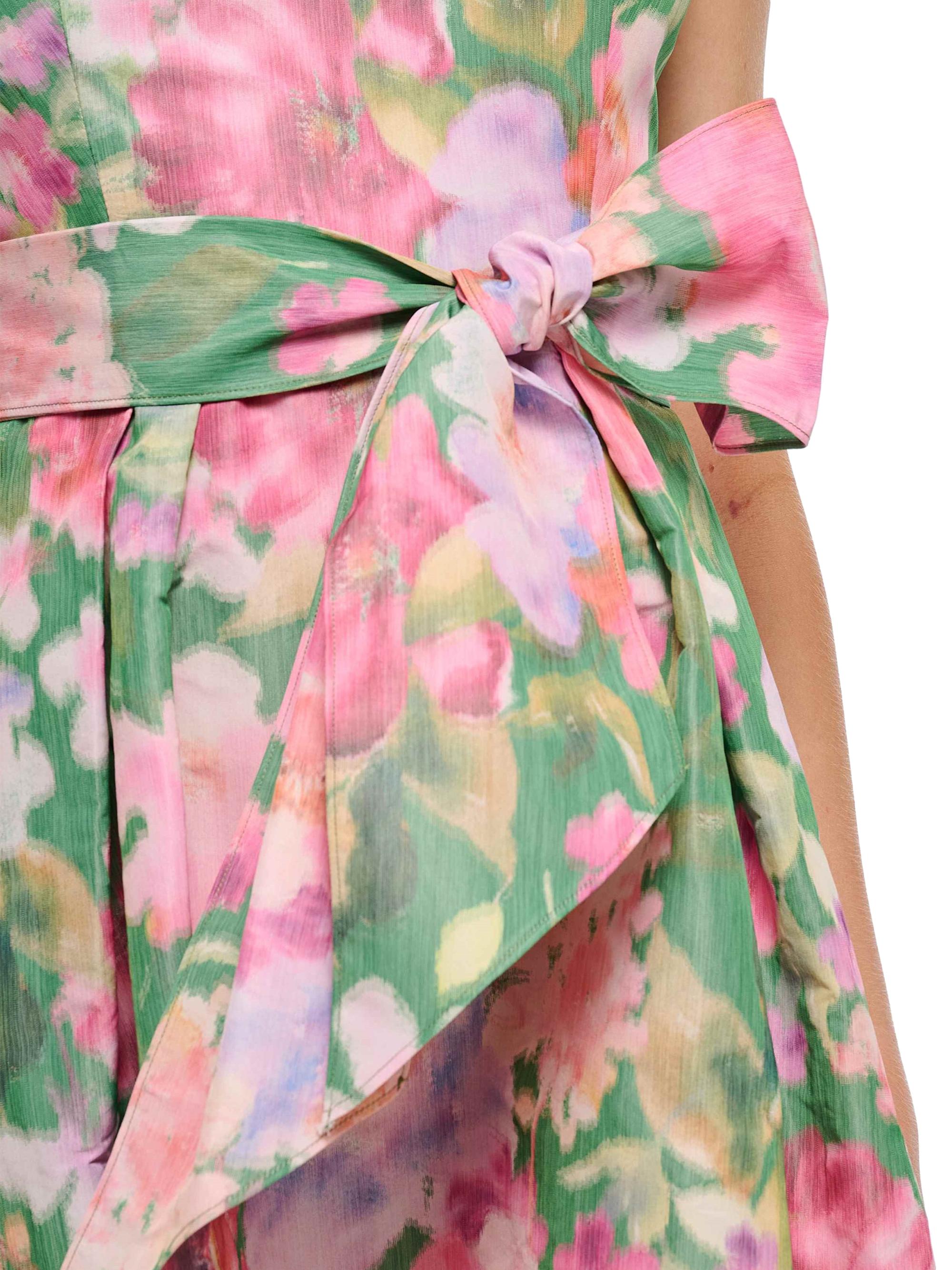 Shoshanna Keegan Floral Taffeta Fit & Flare Dress | Saks Fifth Avenue