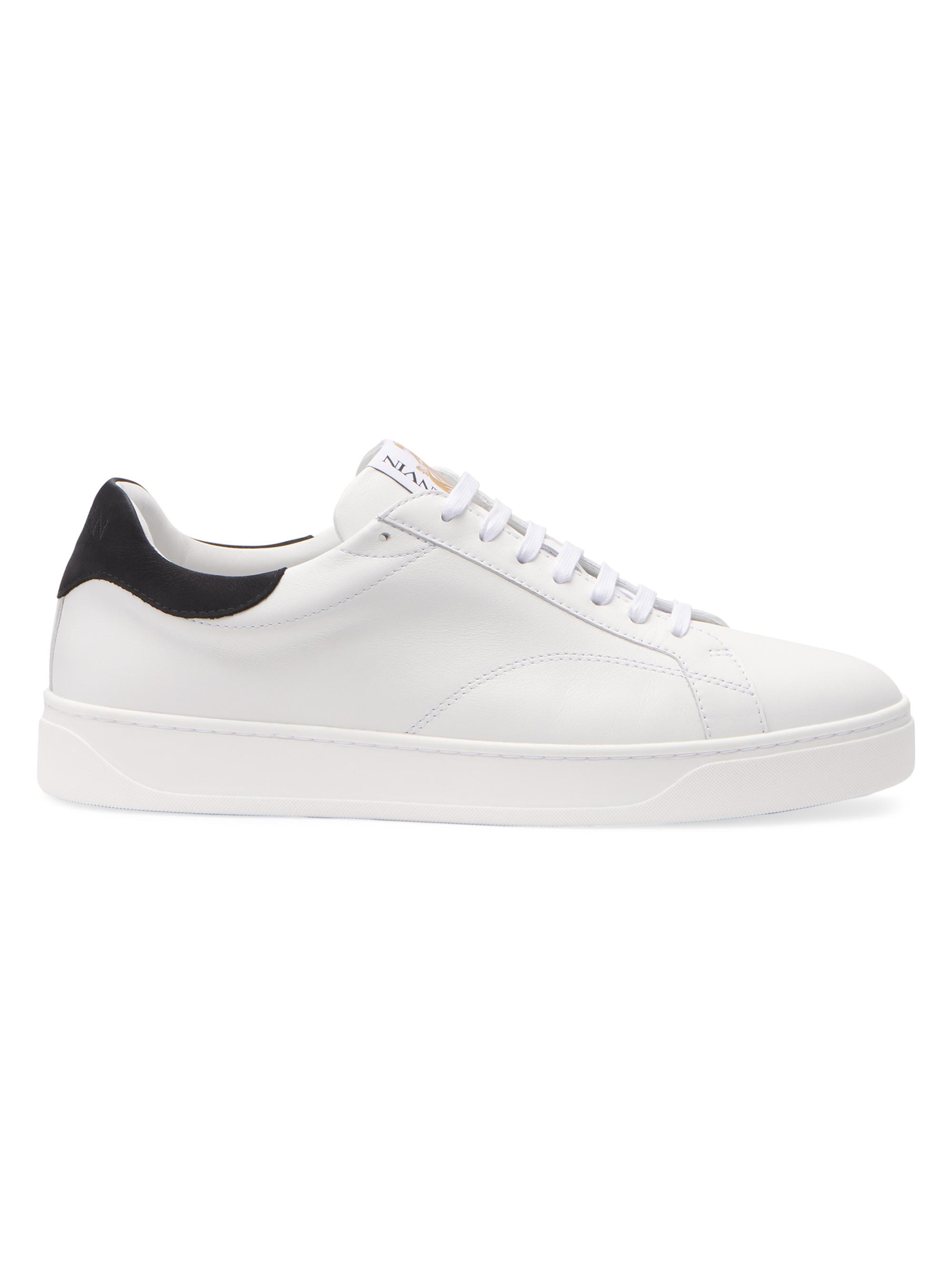 Lanvin Men's Leather DDB0 Sneakers - White Black