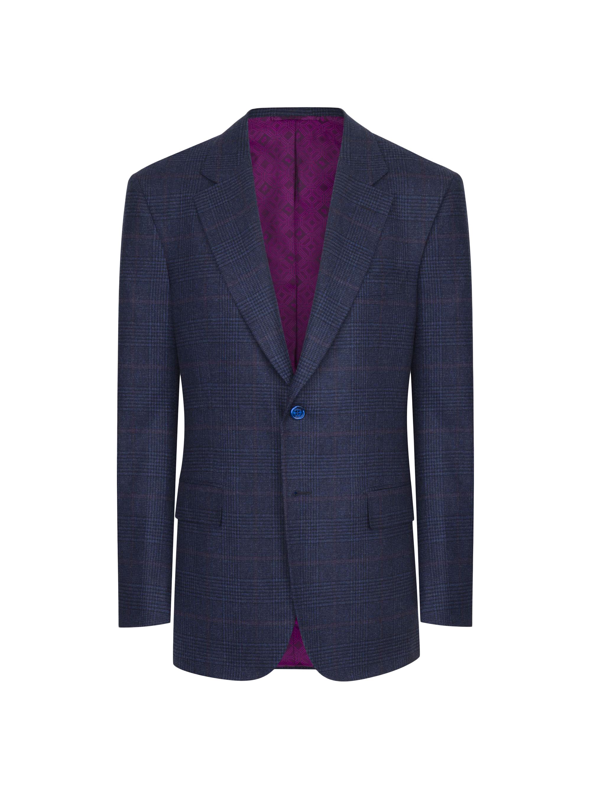 Stefano Ricci Men's Woven Jacket with 2 Buttons - Blue