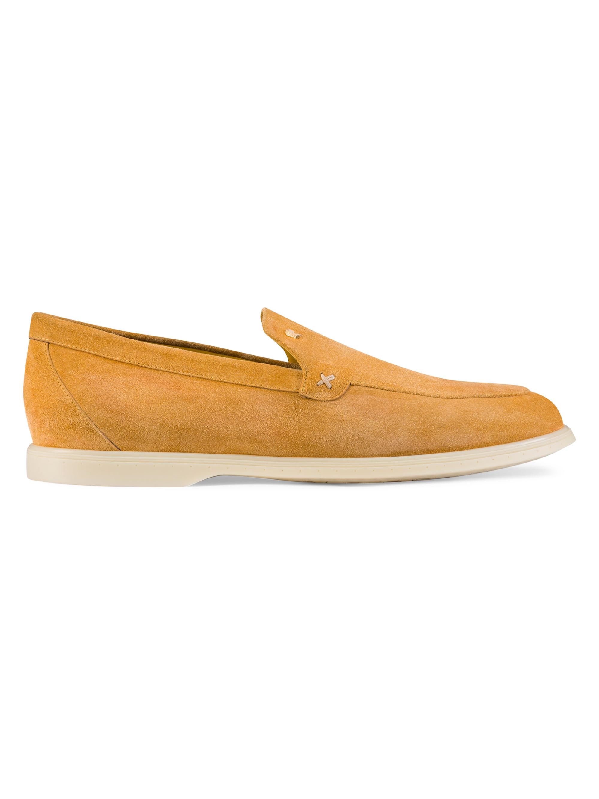 Stefano Ricci Men's Suede Slip-On Loafers - Honey Yellow
