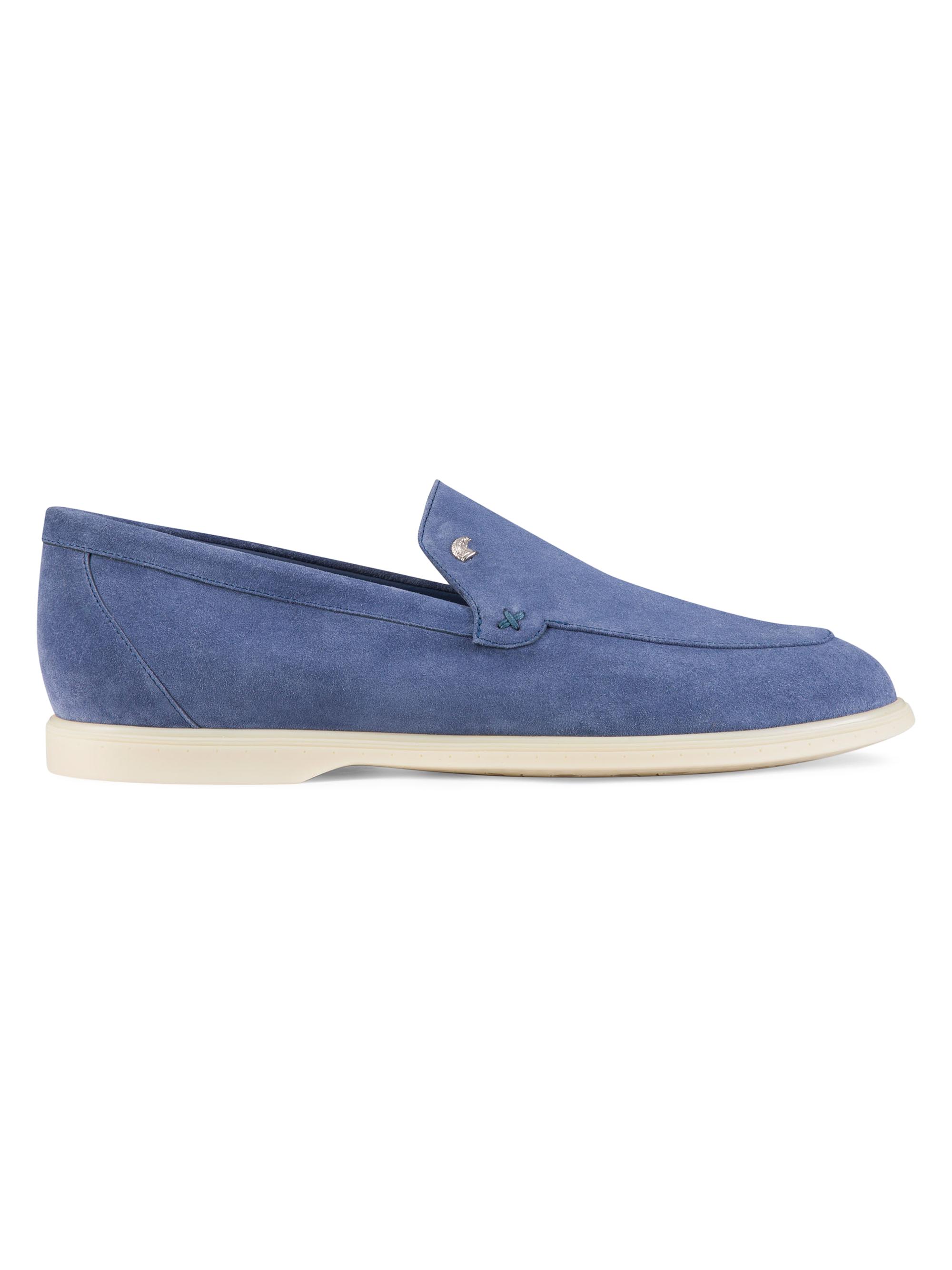 Stefano Ricci Men's Suede Slip-On Loafers - Light Blue | Thumbnail 5