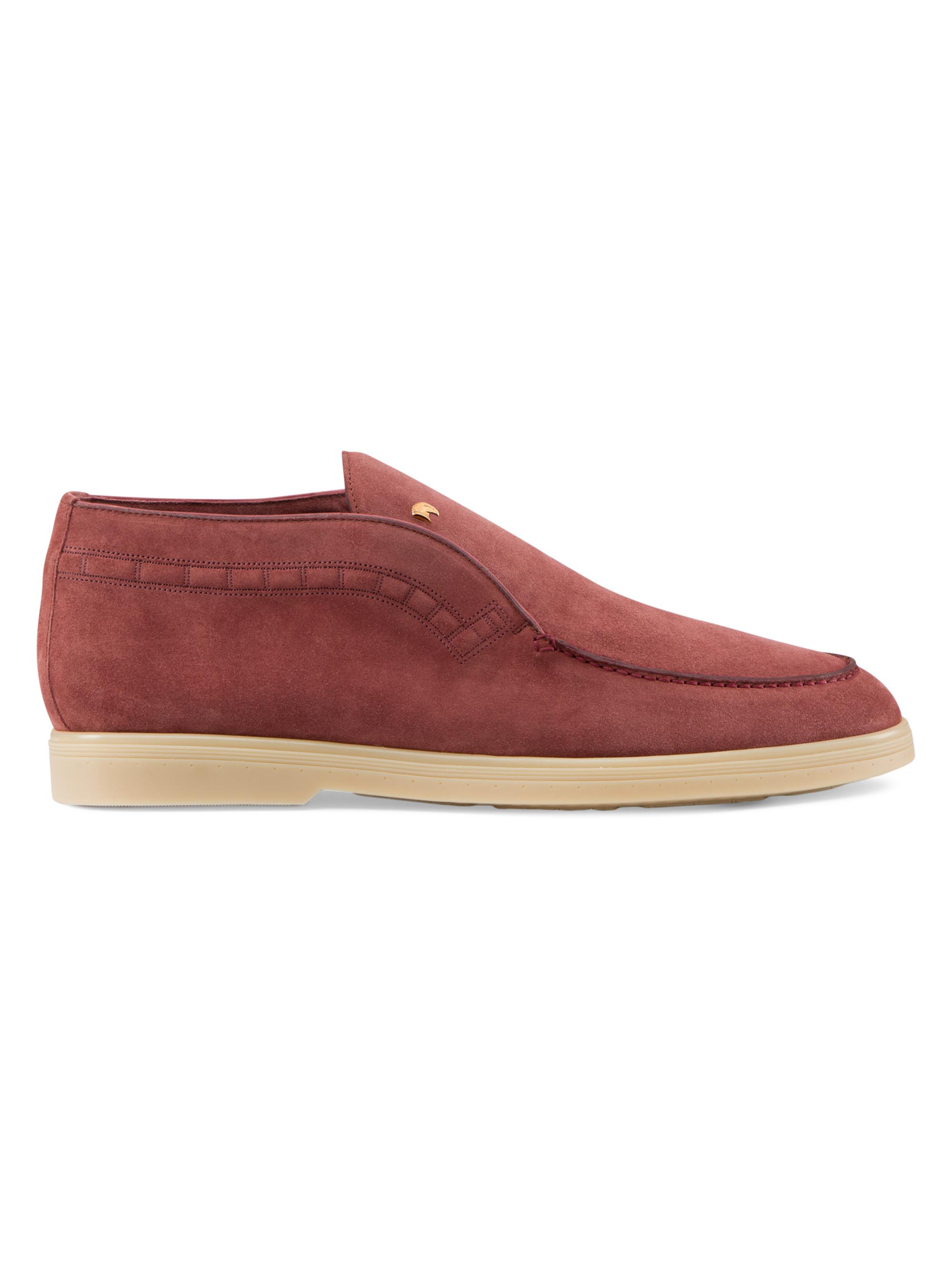 Stefano Ricci Men's Suede Slip-On Chukka Boots - Watermelon