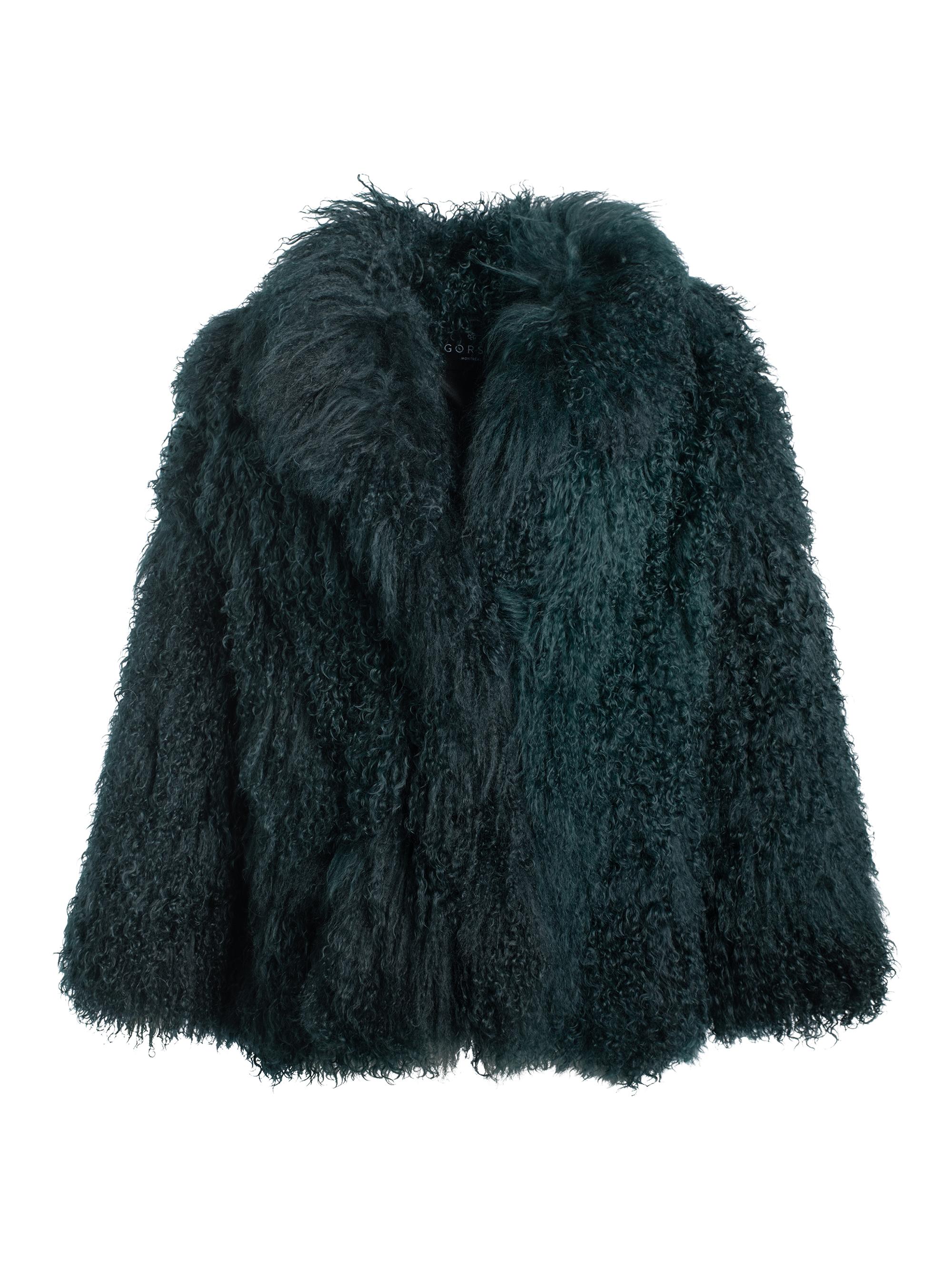 Gorski Women's Mongolian Goat Jacket - Forest Green