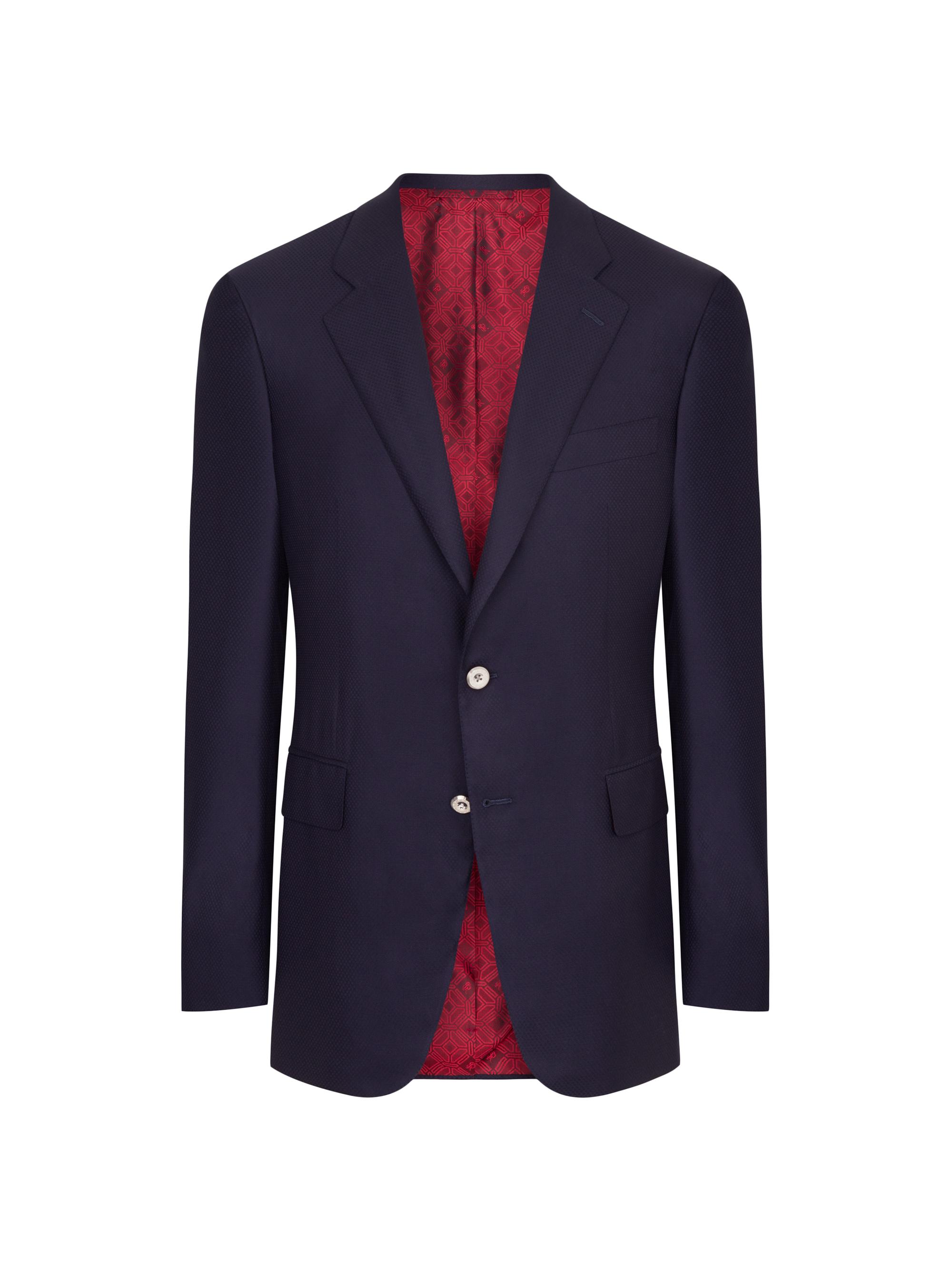 Stefano Ricci Men's Woven Jacket with 2 Buttons - Navy