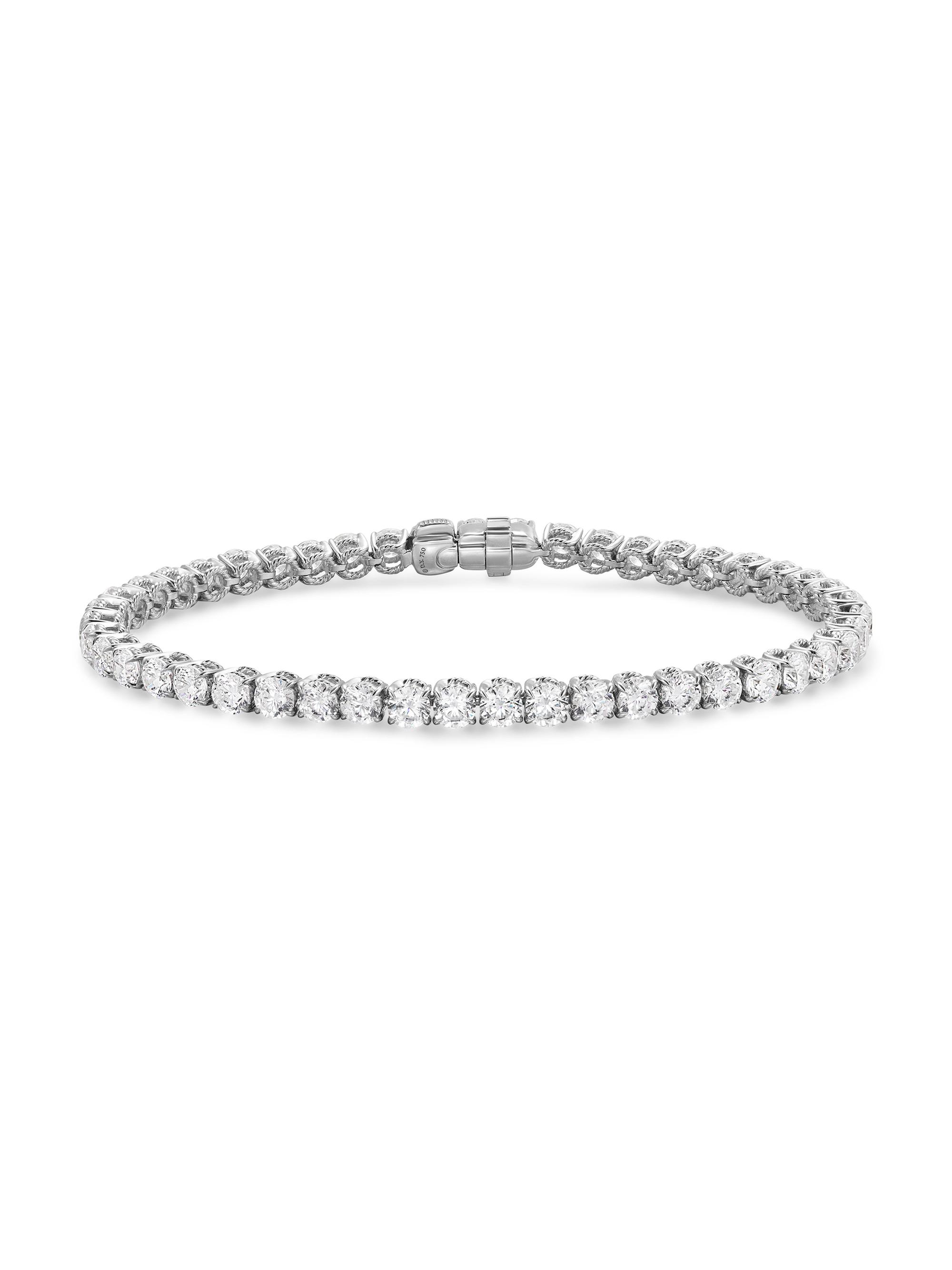 David Yurman Women's Tennis Bracelet in 18K White Gold - Diamond