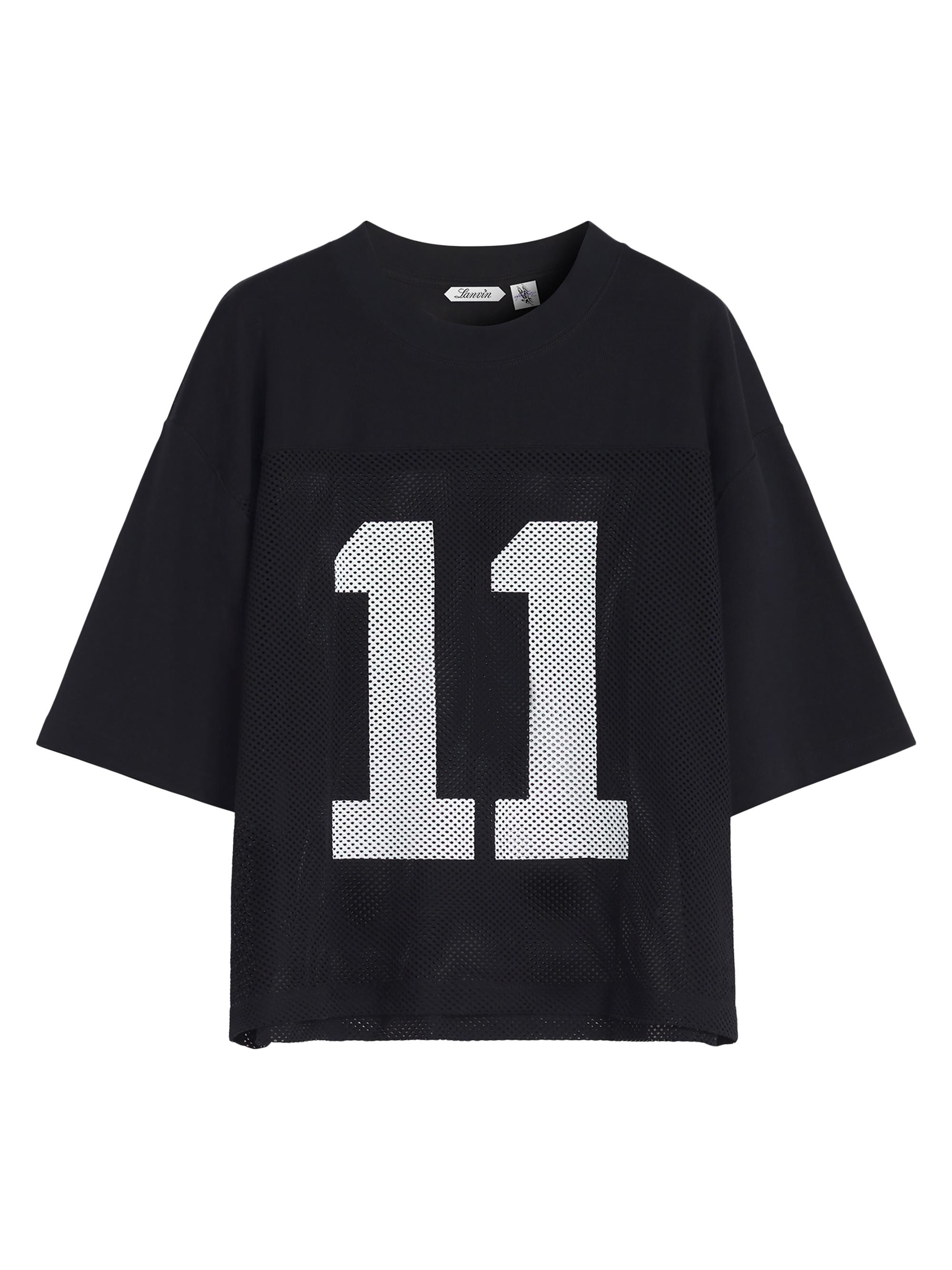 Lanvin Men's  x Future Loose-Fit Mesh T-Shirt - Black