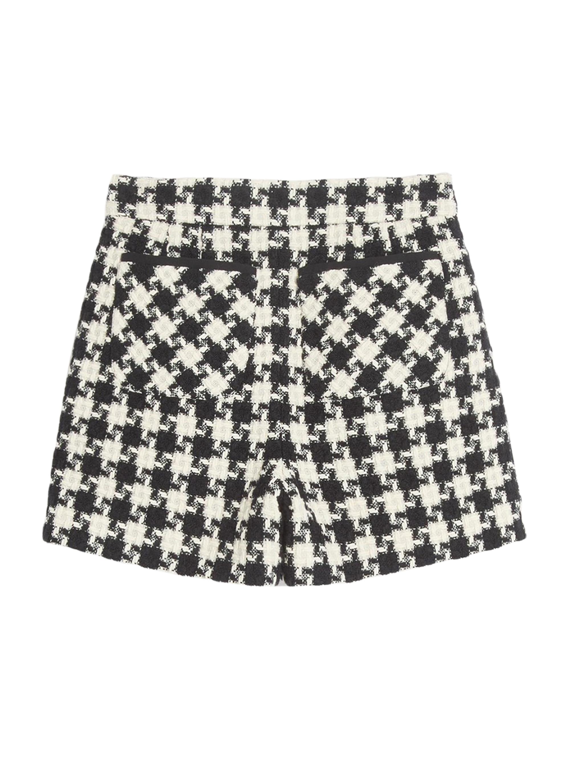 Valentino Garavani Women's Damier Light Tweed Shorts -  Black