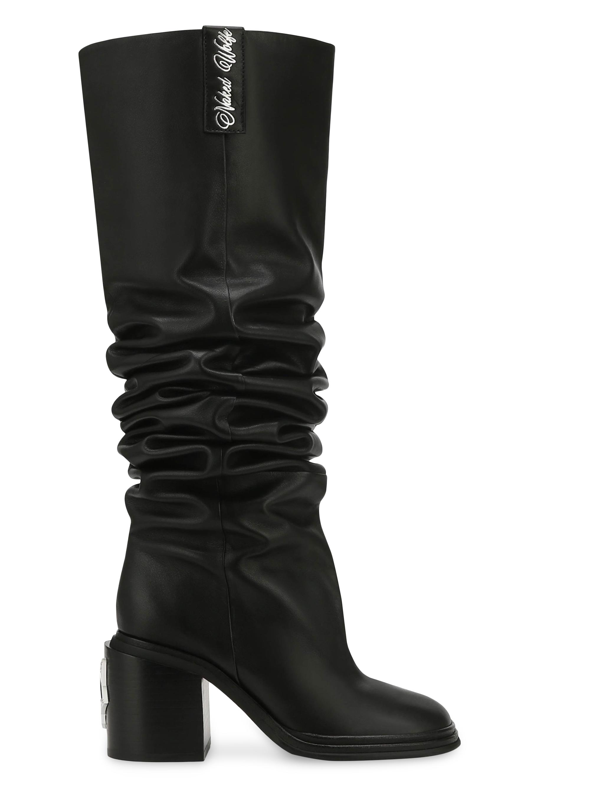 Naked Wolfe Women's Nature Nappa Prince Leather Boots - Black