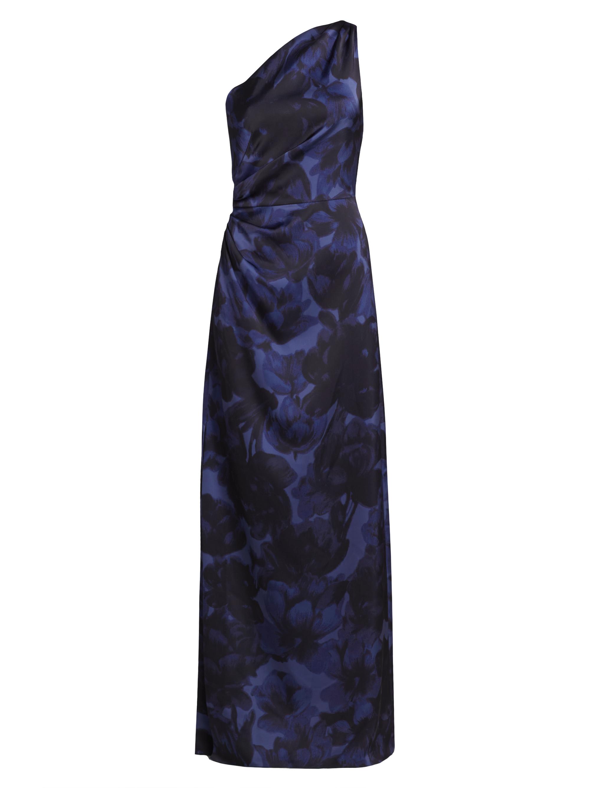 Sachin & Babi Women's Delancy Floral Crêpe One-Shoulder A-Line Gown - Deep Ocean Bouquet