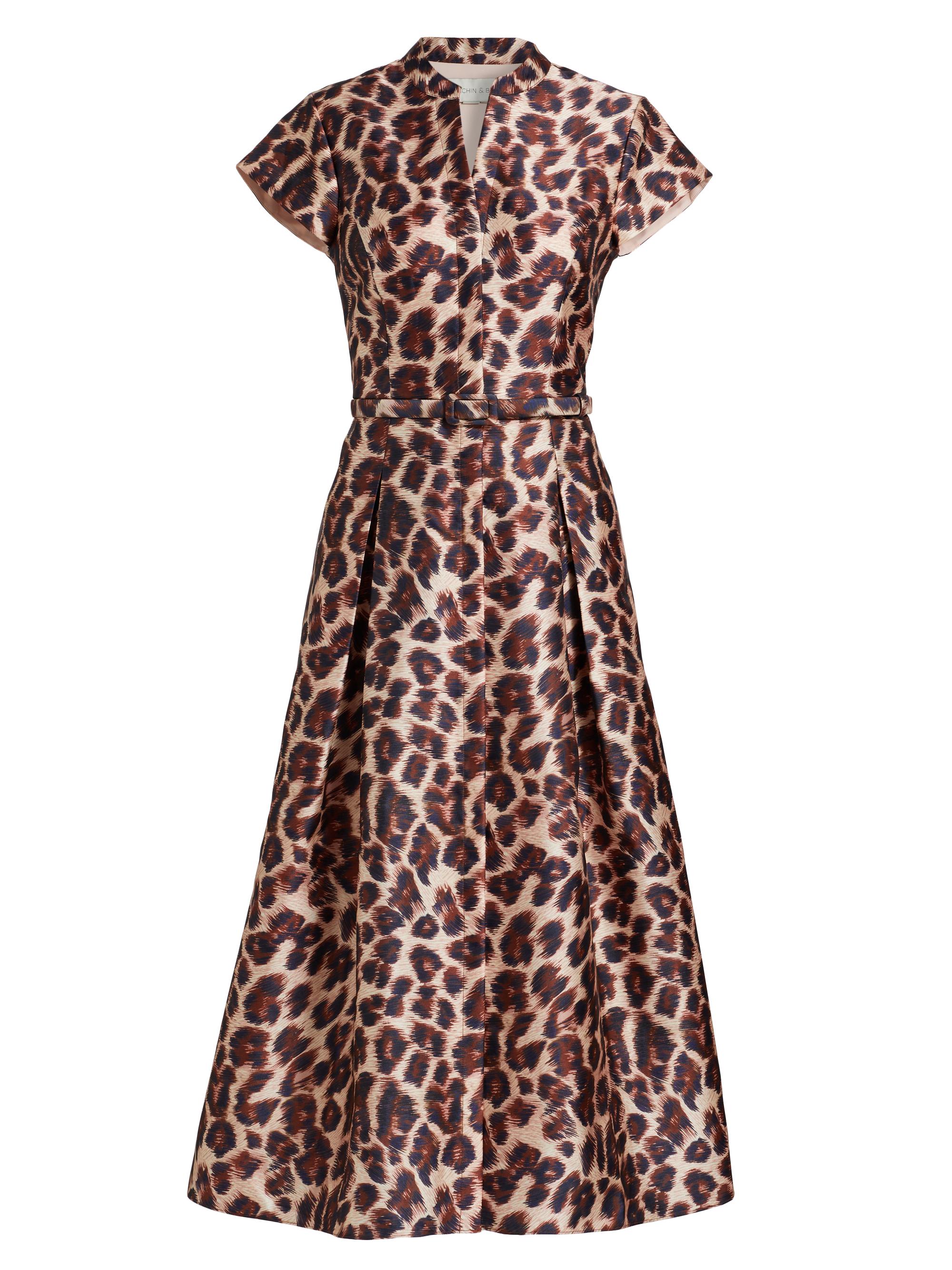 Sachin & Babi Women's Martine Pleated Leopard Shirtdress - Big Cat