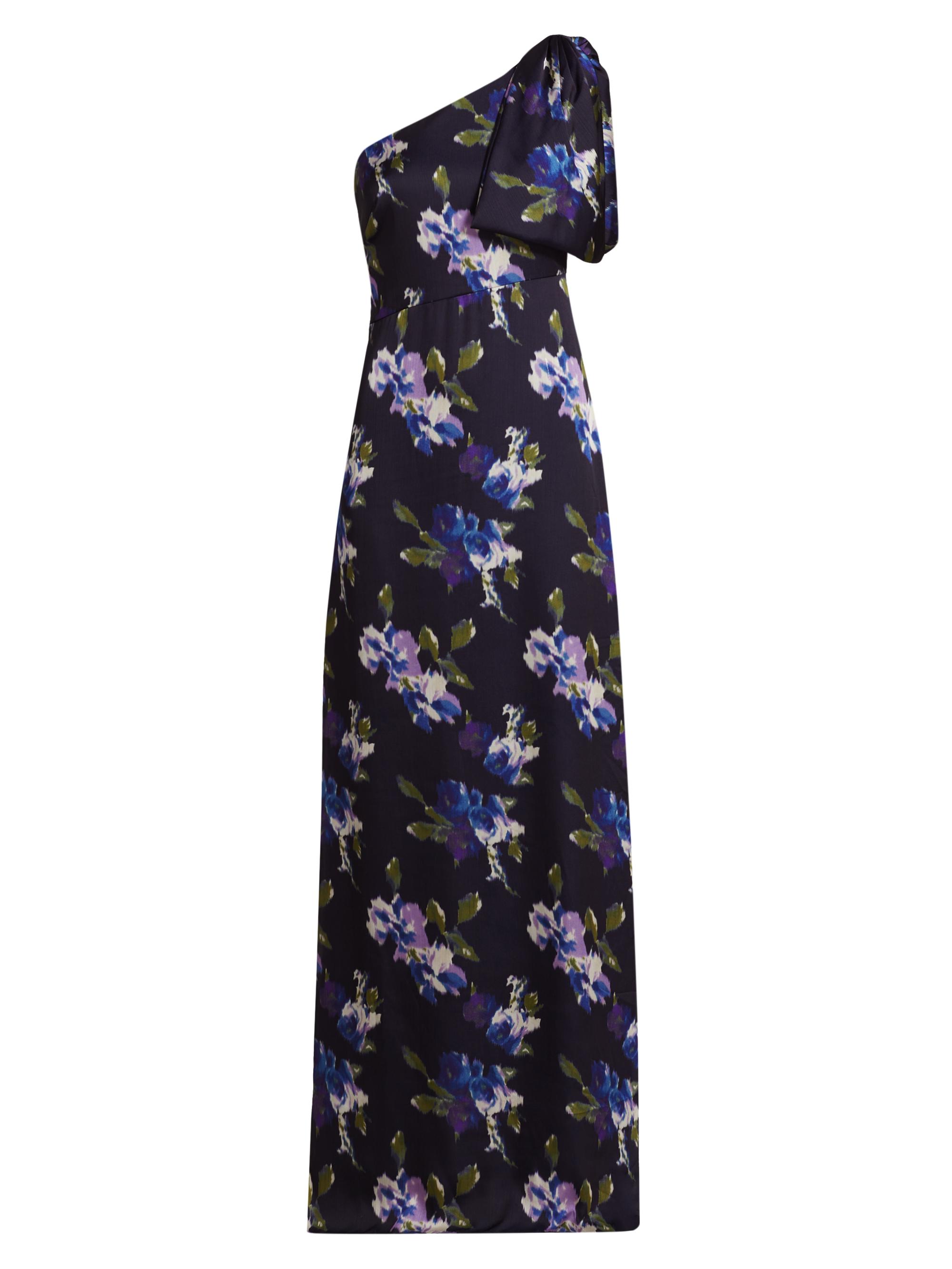 Sachin & Babi Women's Chelsea Floral One-Shoulder A-Line Gown - Midnight Corsage