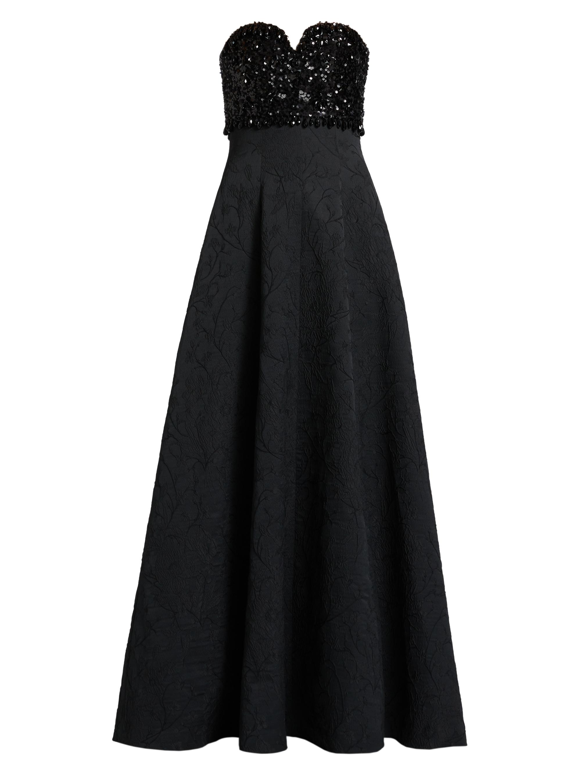 Sachin & Babi Women's Lillian Sequined Bust Jacquard Cloque Ballgown - Black