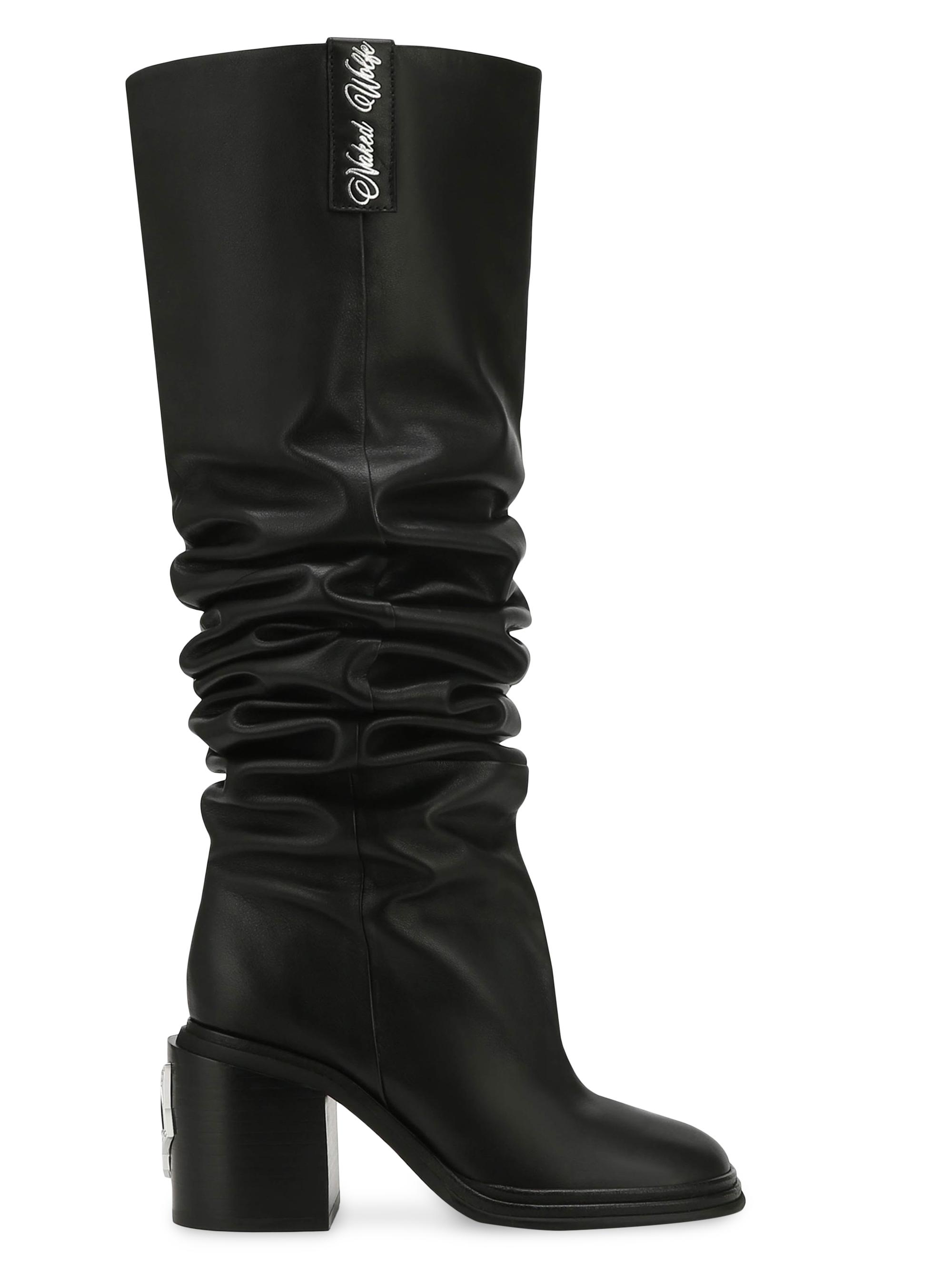 Naked Wolfe Women's Nature Nappa Prince Leather Boots - Black