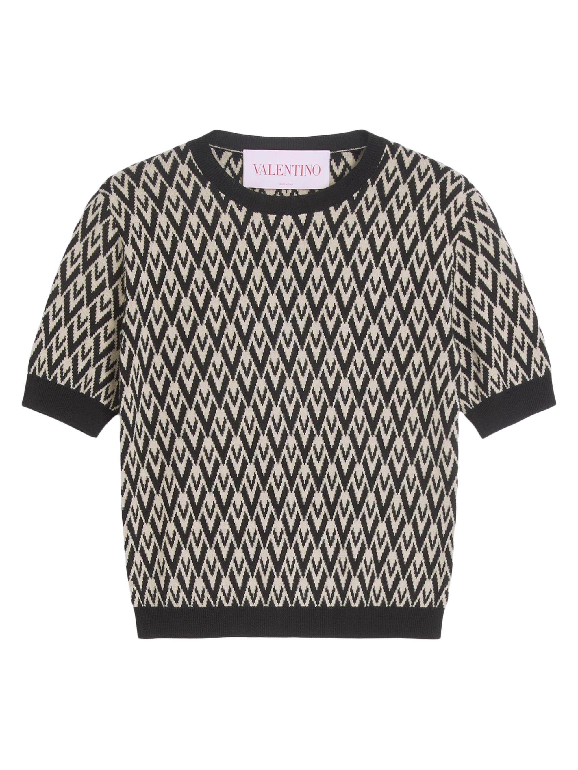 Valentino Garavani Toute La V Jacquard Wool Sweater | Saks Fifth