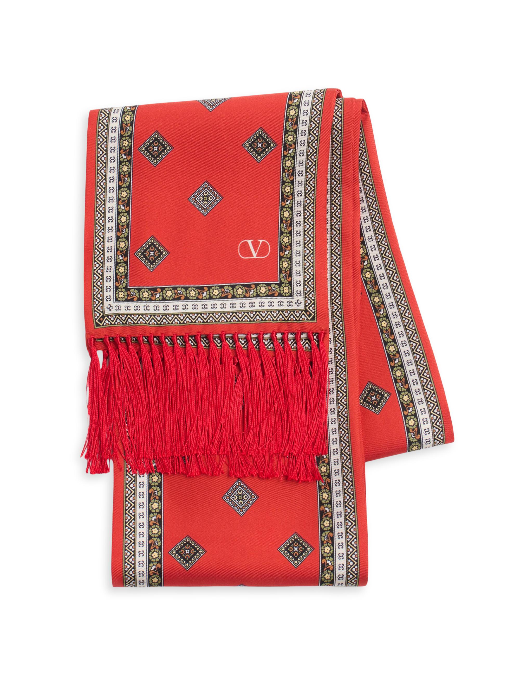 Valentino Garavani Voyage Imaginaire Silk Bandeau Scarf with