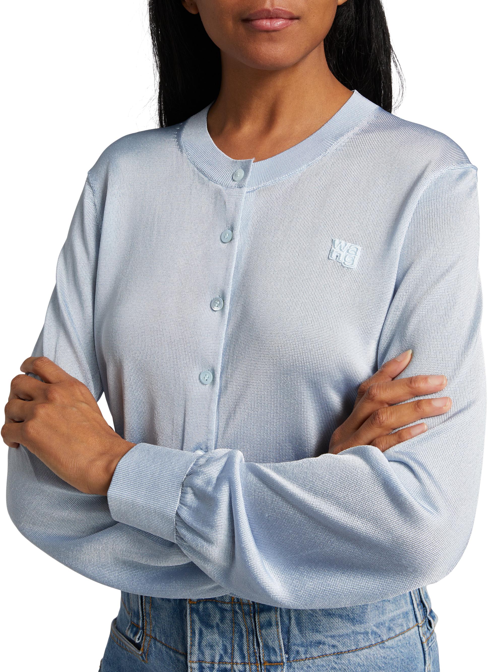 【新品】QUNG QG Classic Cropped Cardigan 完売品 Alexander Wang Embroidered Logo Crop Cardigan | Saks Fifth