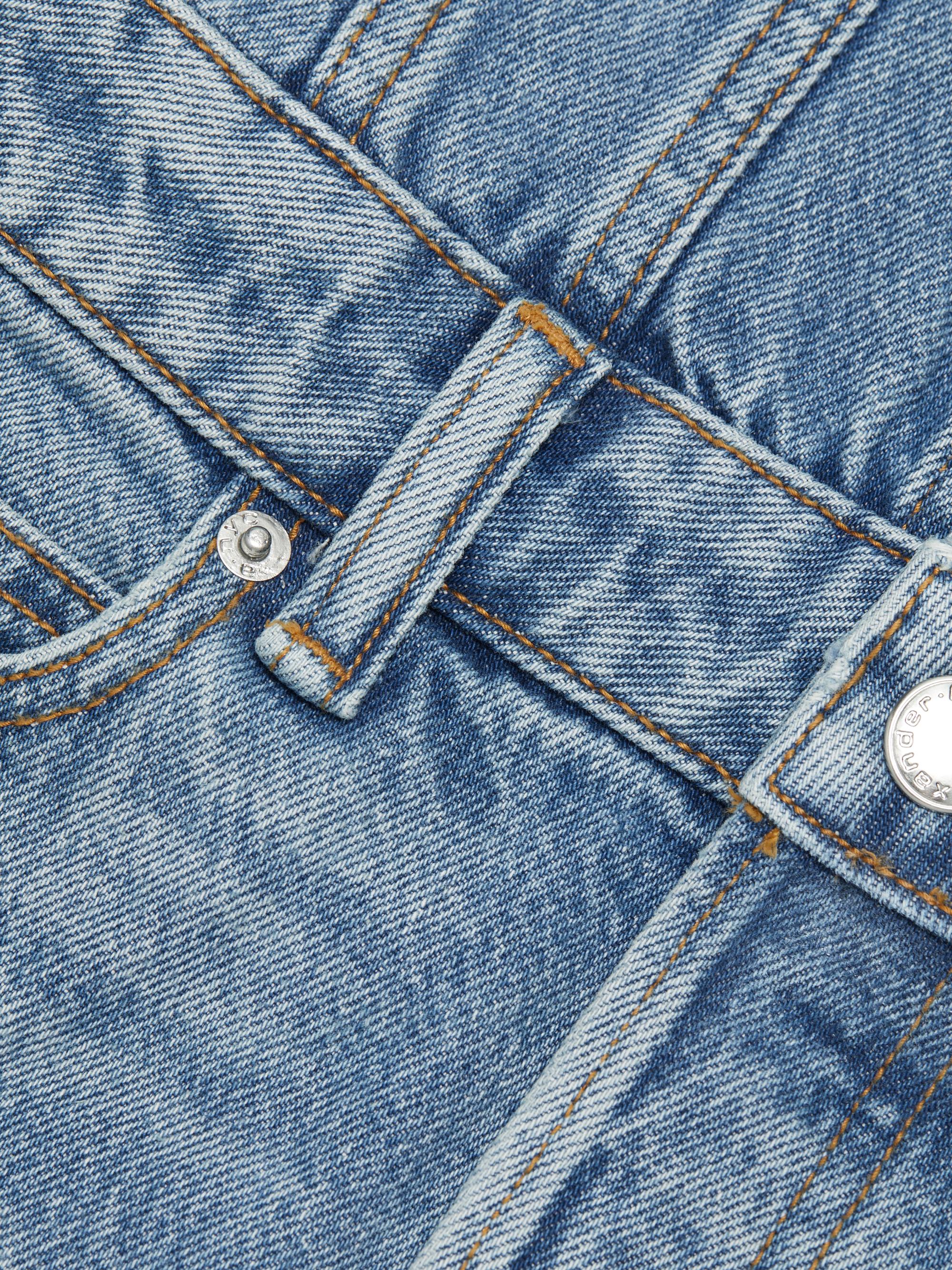 Alexander Wang Denim Embossed Logo Minidress | Saks Fifth Avenue