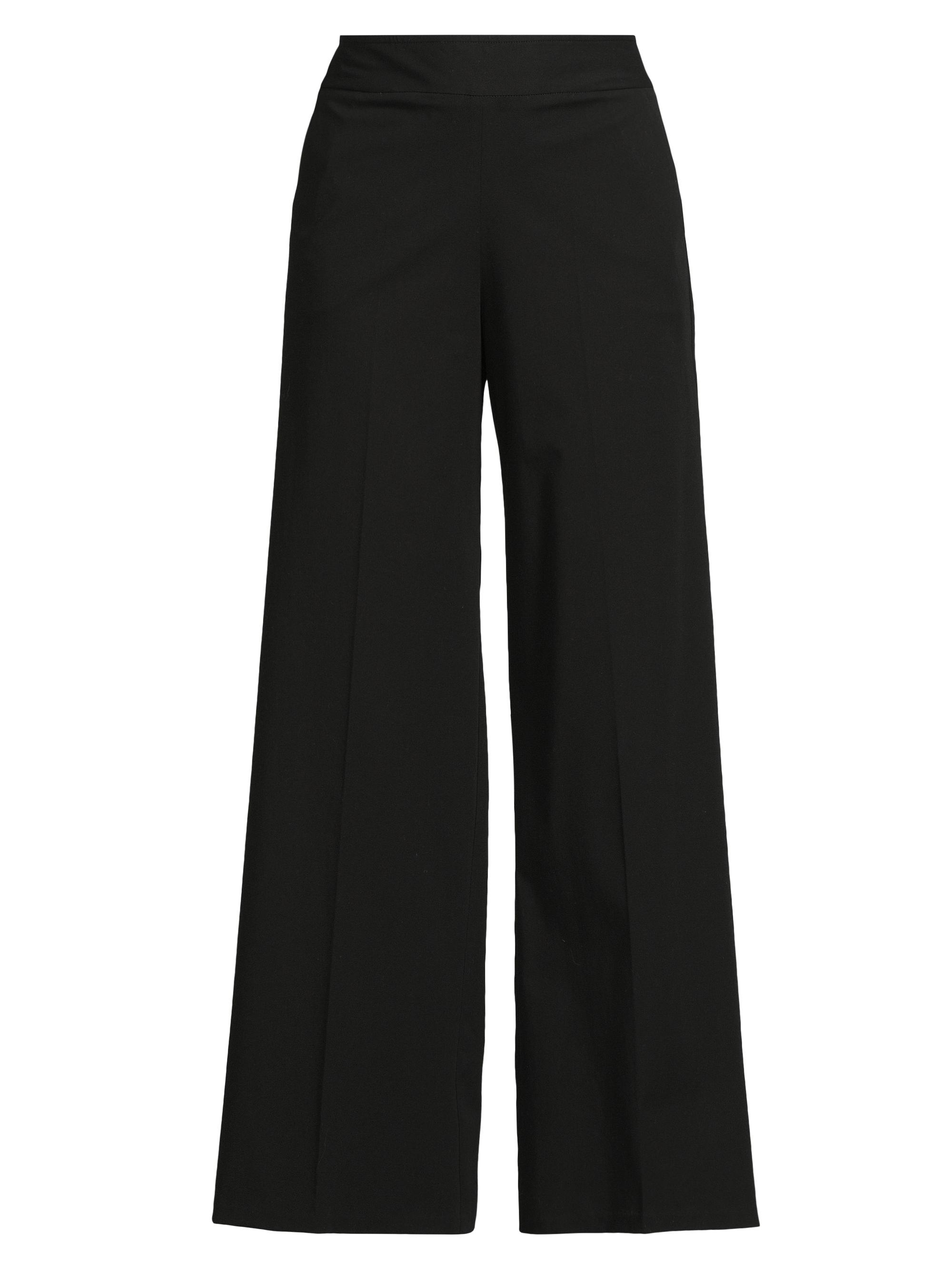 Avenue Montaigne Women's Cotton Wide-Leg Pants - Black
