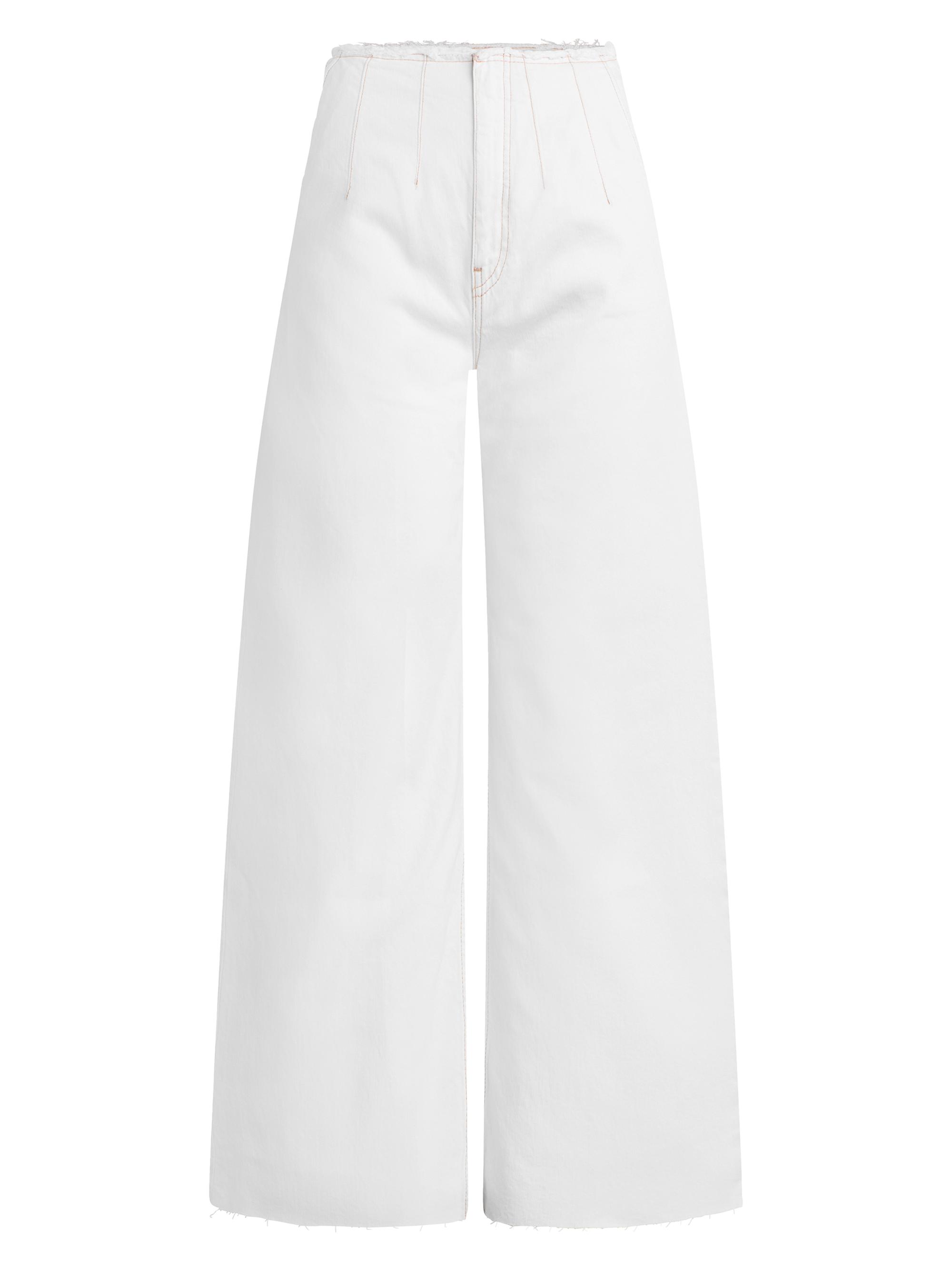 Hudson Jeans Women's James High-Rise Wide-Leg Jeans - White