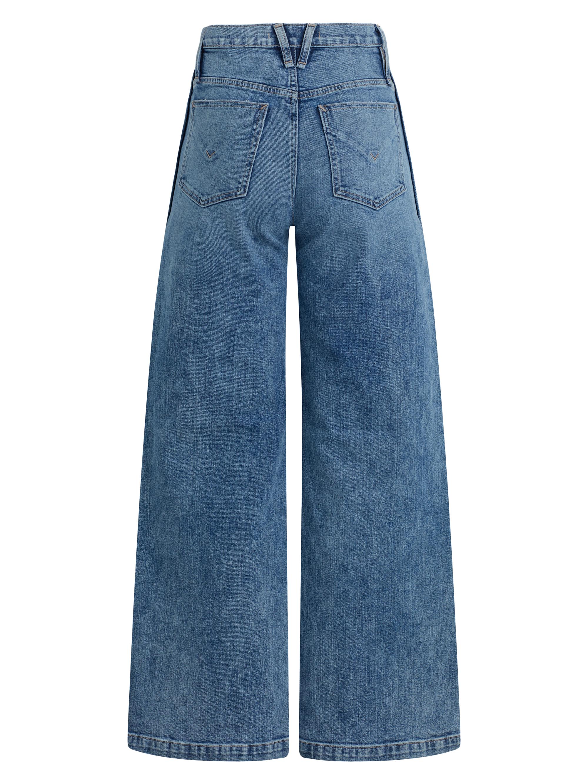 Hudson Jeans Women's James High-Rise Wide-Leg Jeans - Prime Time - side view in Prime time