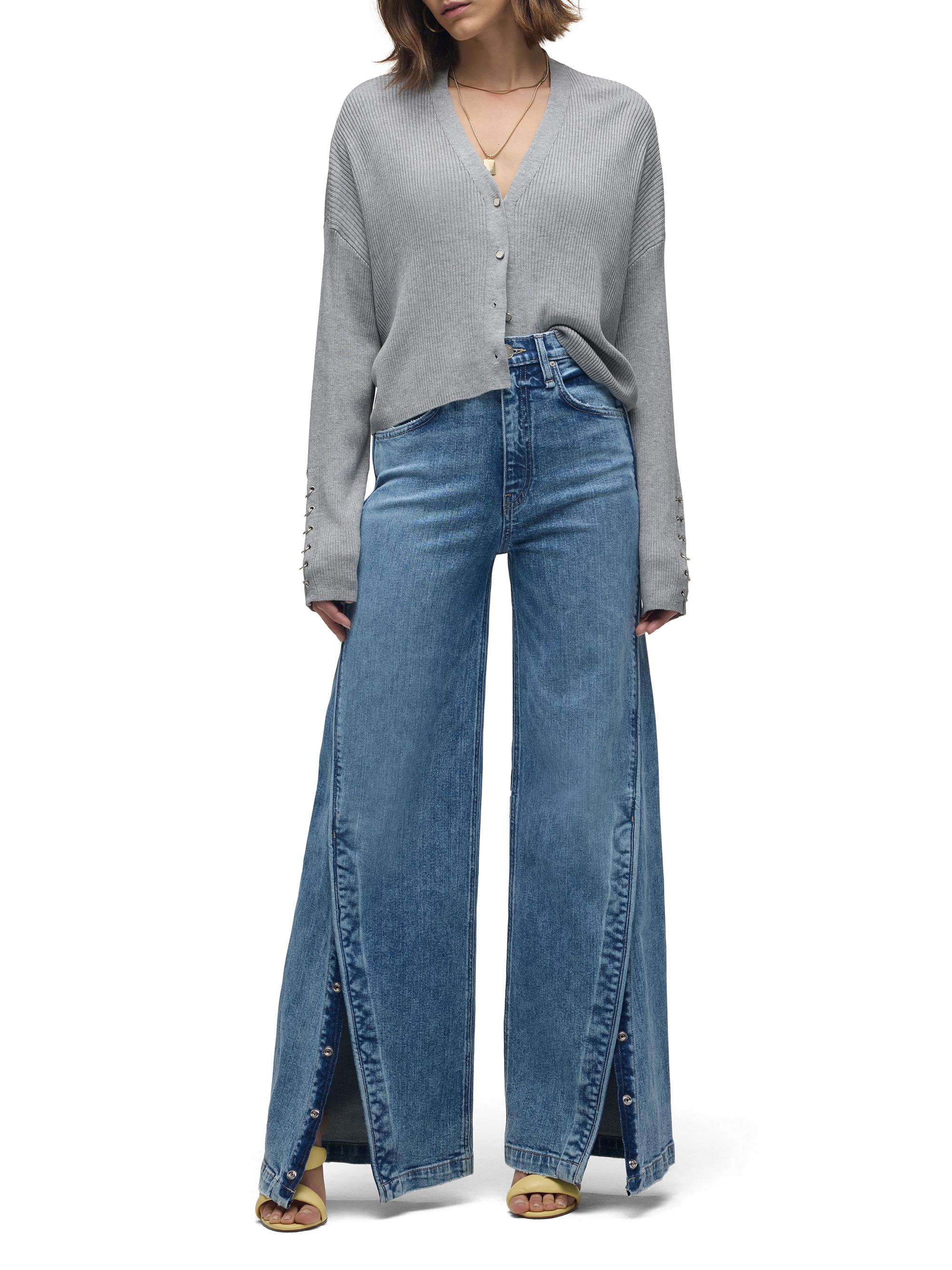 Hudson Jeans Women's James High-Rise Wide-Leg Jeans - Prime Time - Women's Clothing