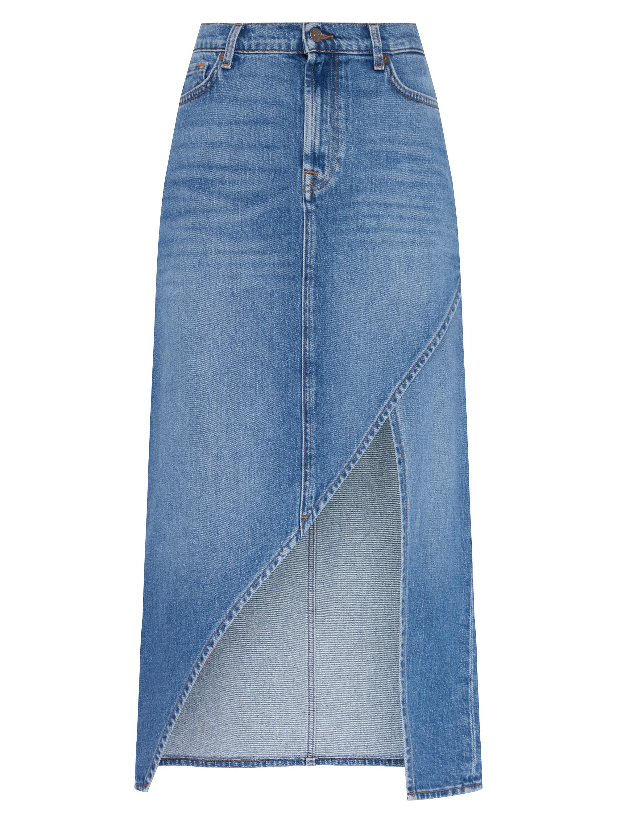 7 For All Mankind Women's Libby Cut Out Skirt - Weekend