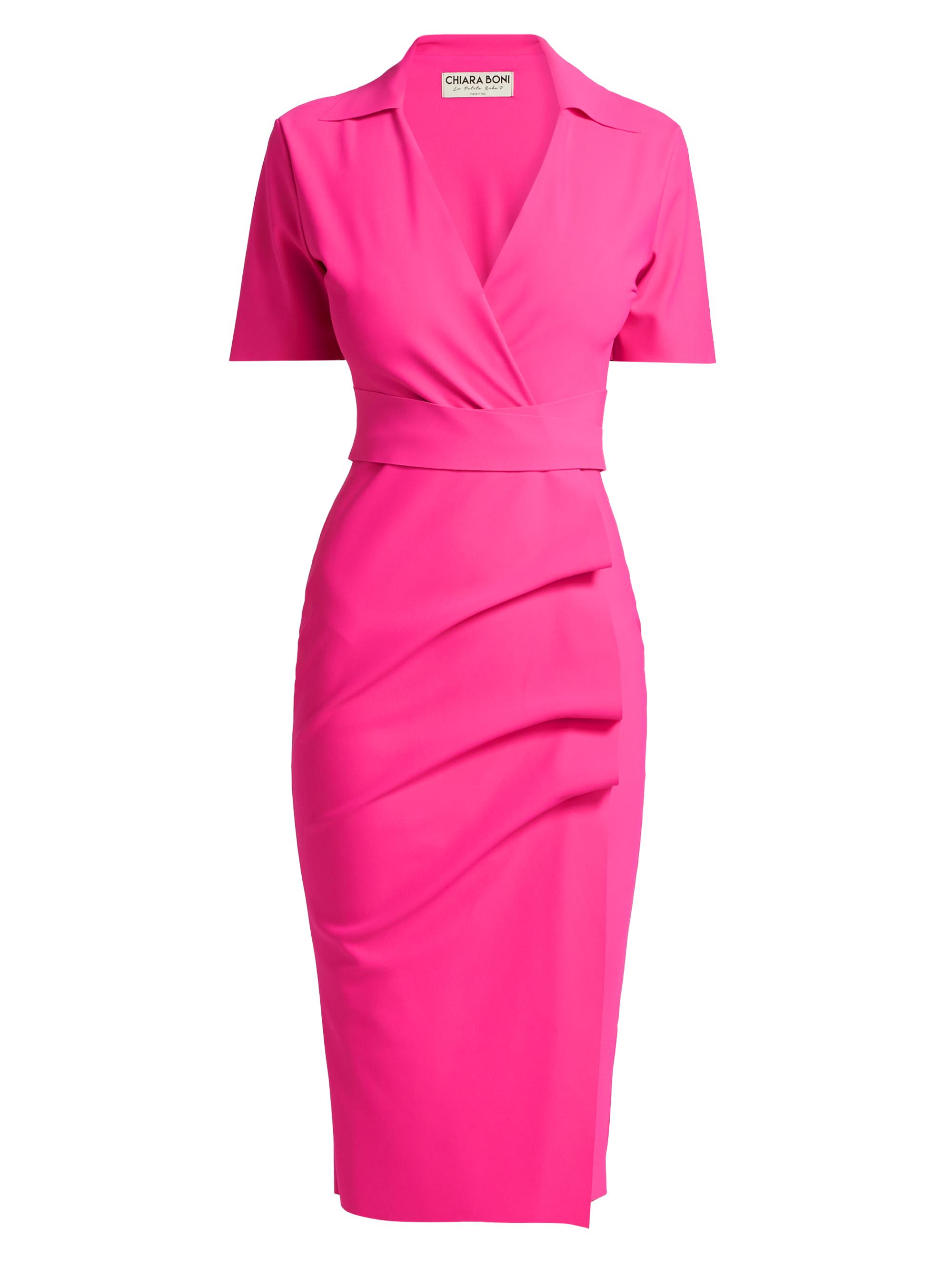 Chiara Boni La Petite Robe Women's Ittig Ruffle Cocktail Dress - Spicy Pink