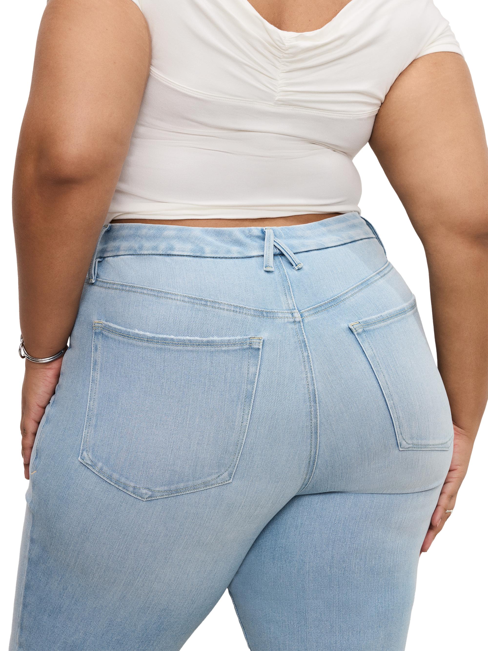 Good American Women's Soft Tech Good Legs Boot-Cut Flared Jeans - Indigo