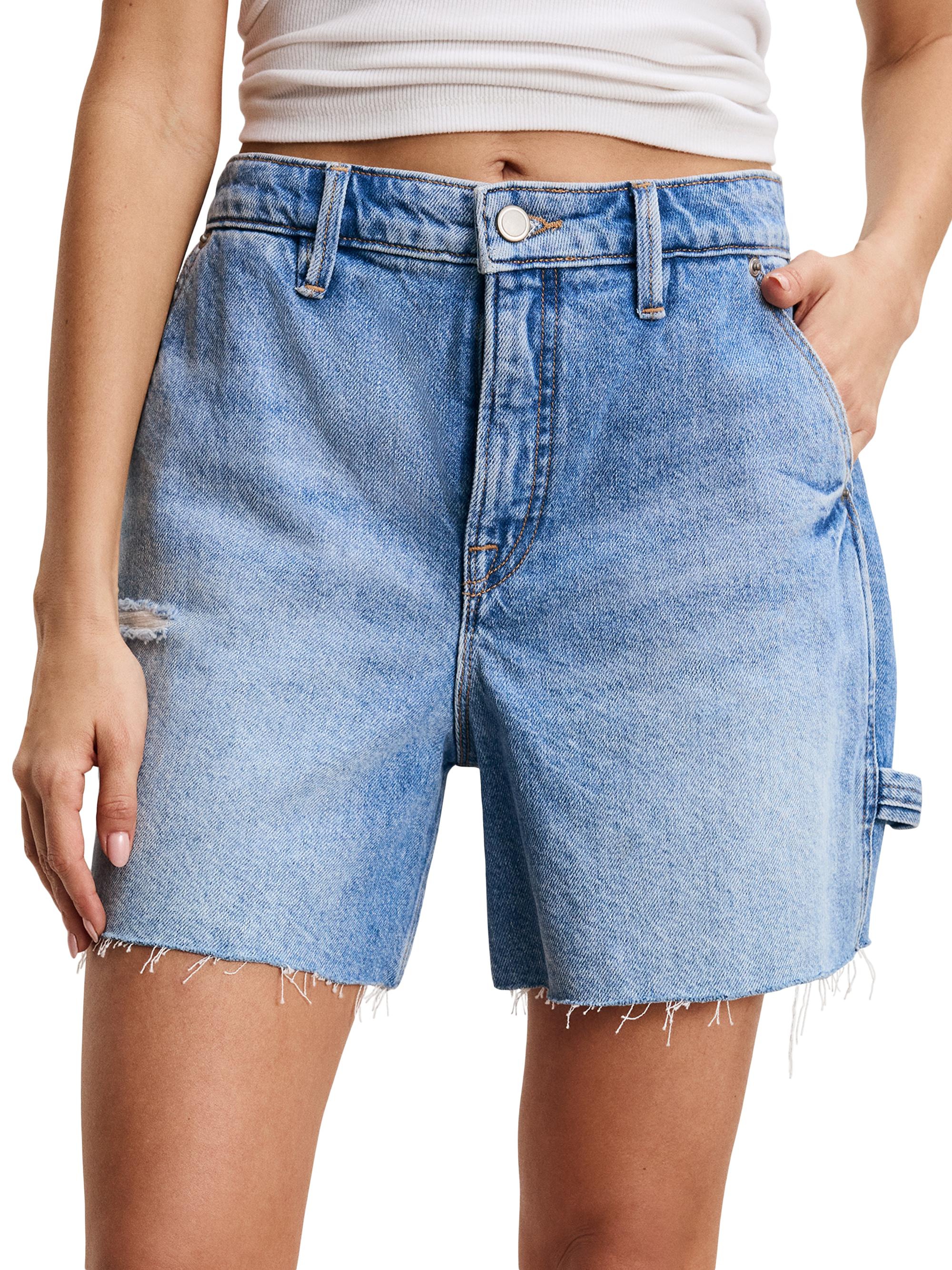 Good American Women's Good 90s Denim Long Shorts - Indigo