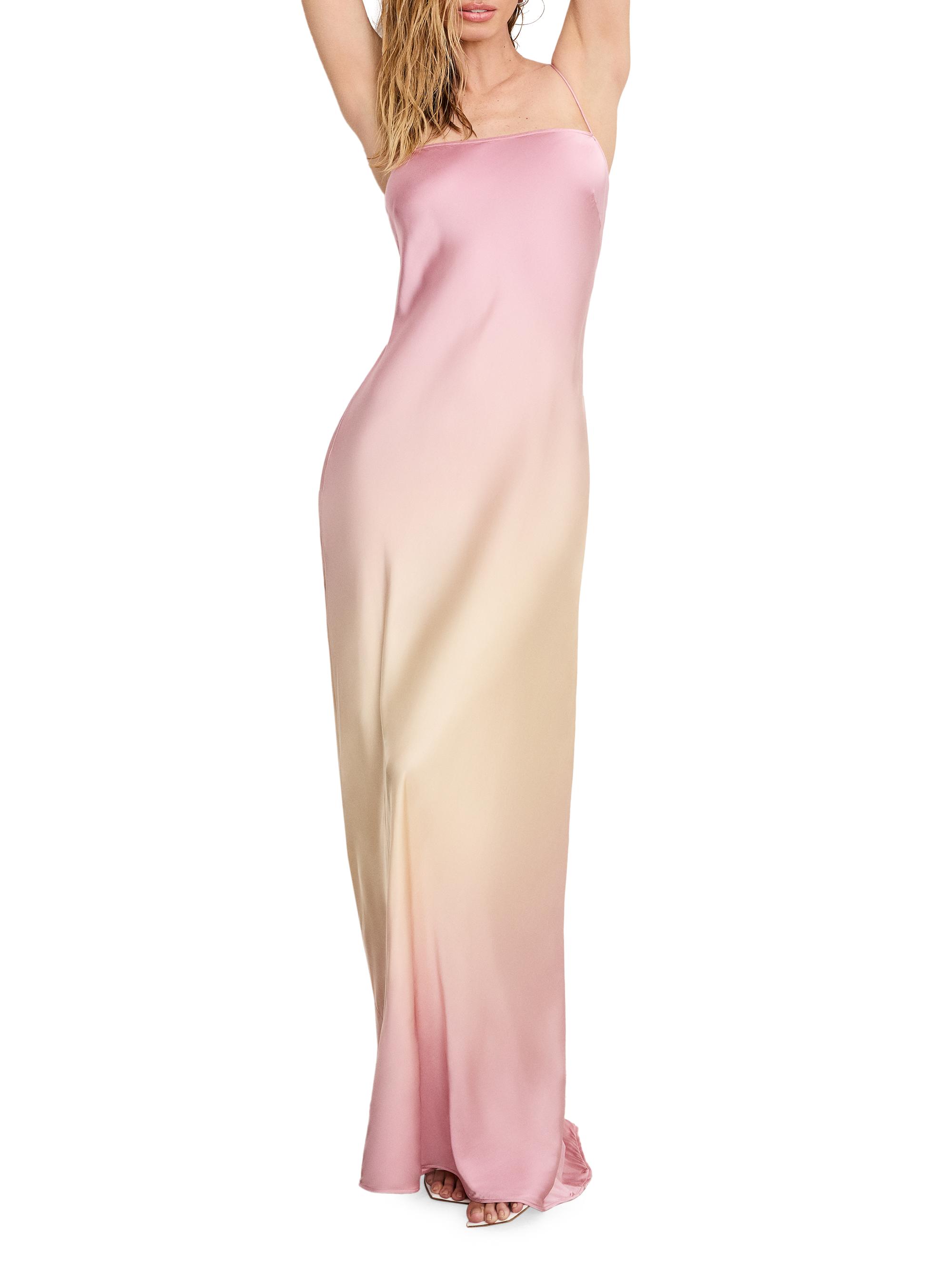 strapless open back dress Ride Off Into The Sunset Ombre Maxi Dress – Haute2Wear main image 1