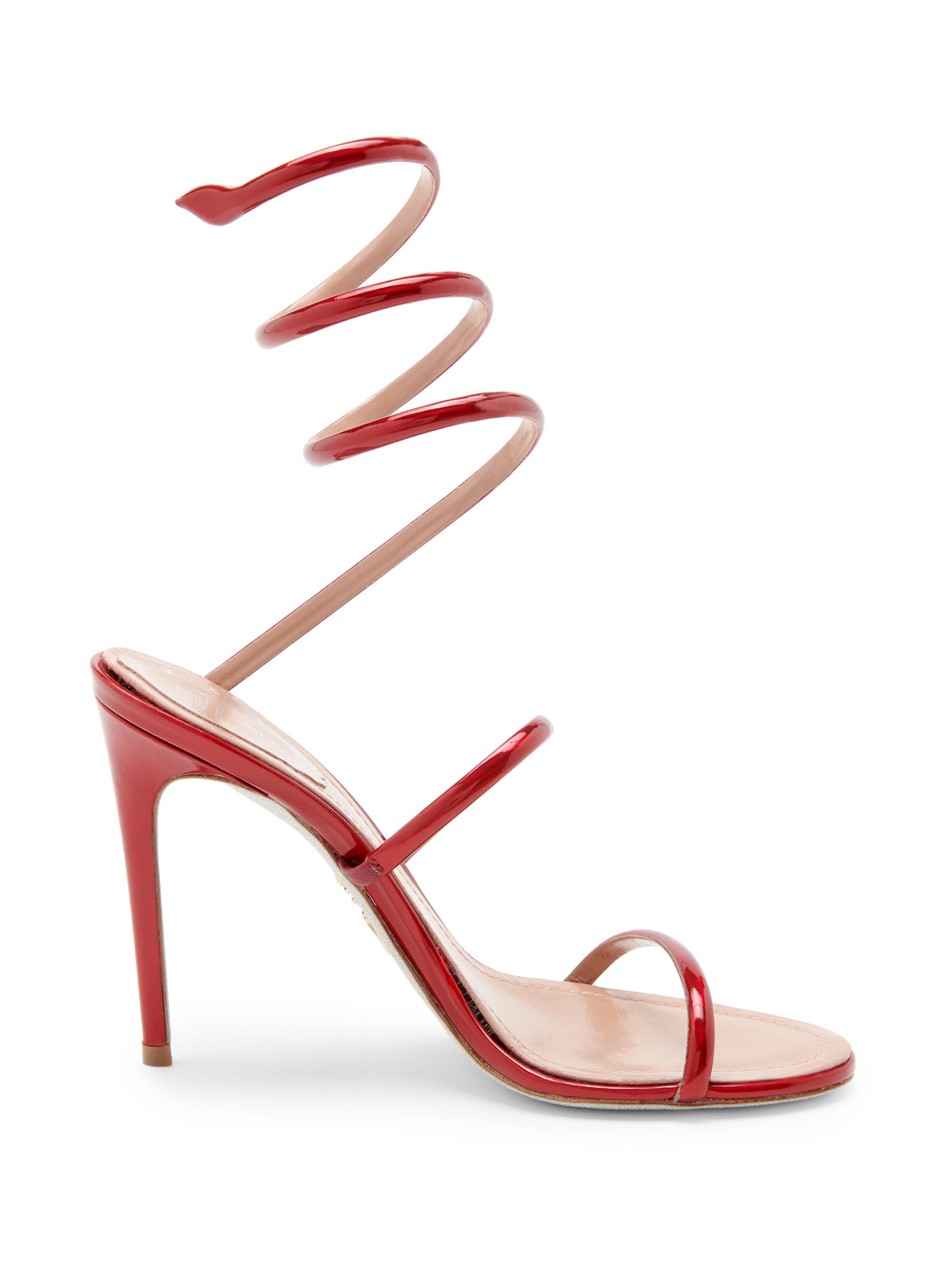 Rene Caovilla Women's Cleo 5MM Leather Sandals - Red