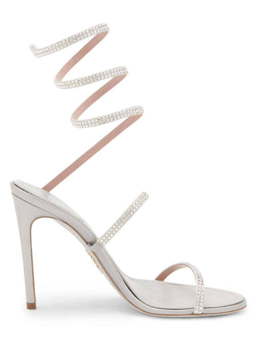 Rene Caovilla Cleo 105MM Satin High-Heel Sandals | Saks Fifth Avenue