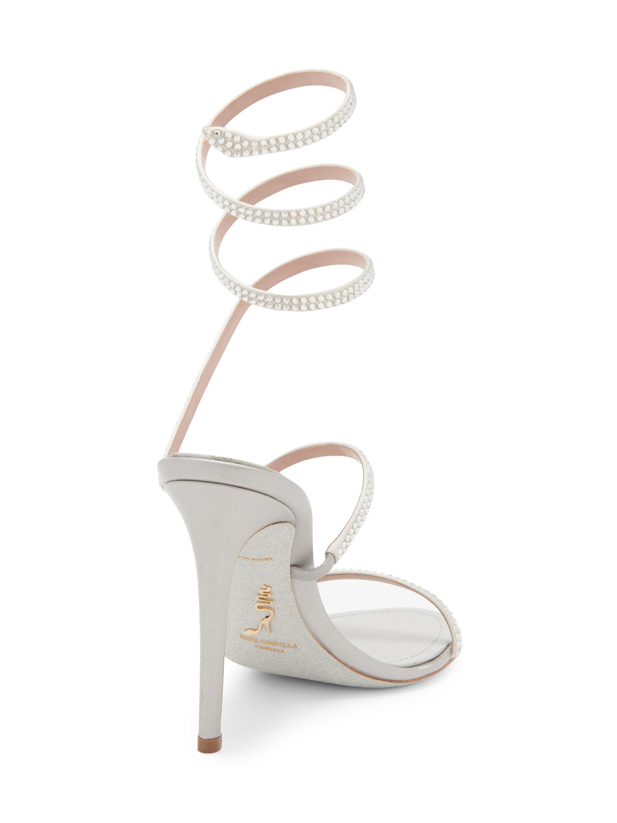 Rene Caovilla Cleo 105MM Satin High-Heel Sandals | Saks Fifth Avenue