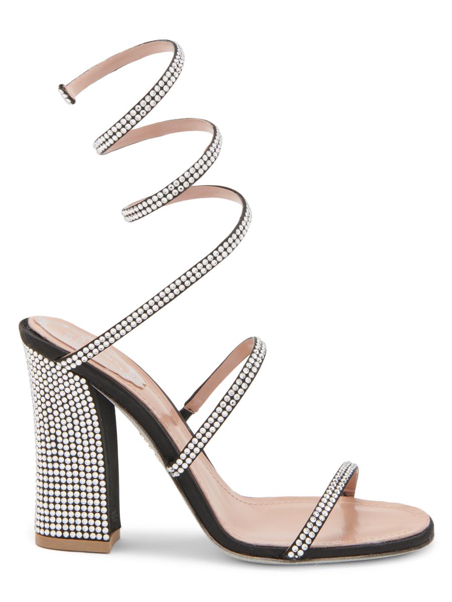 Rene Caovilla 105MM Cleo Satin Sandals | Saks Fifth Avenue